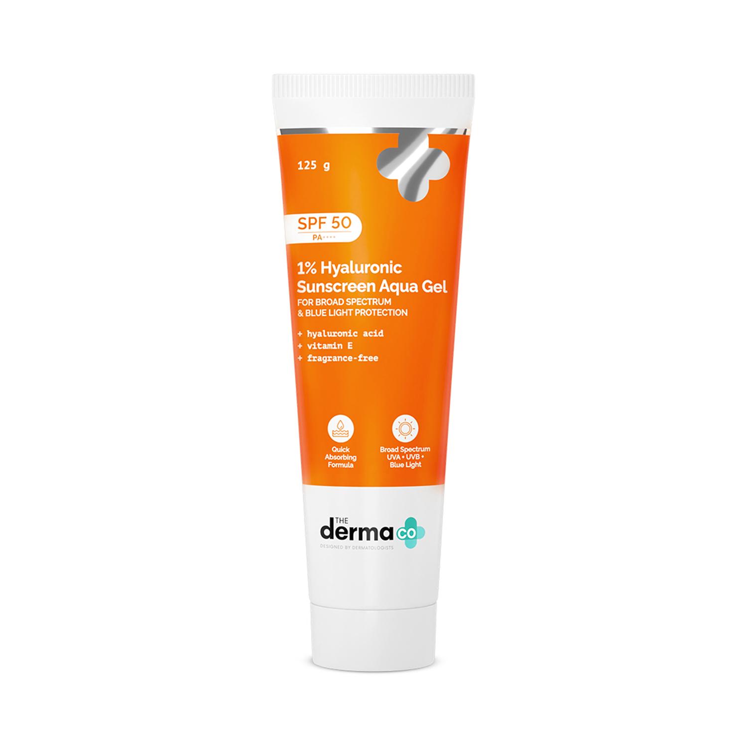 The Derma Co | The Derma Co 1% Hyaluronic Sunscreen Aqua Gel (125 g)