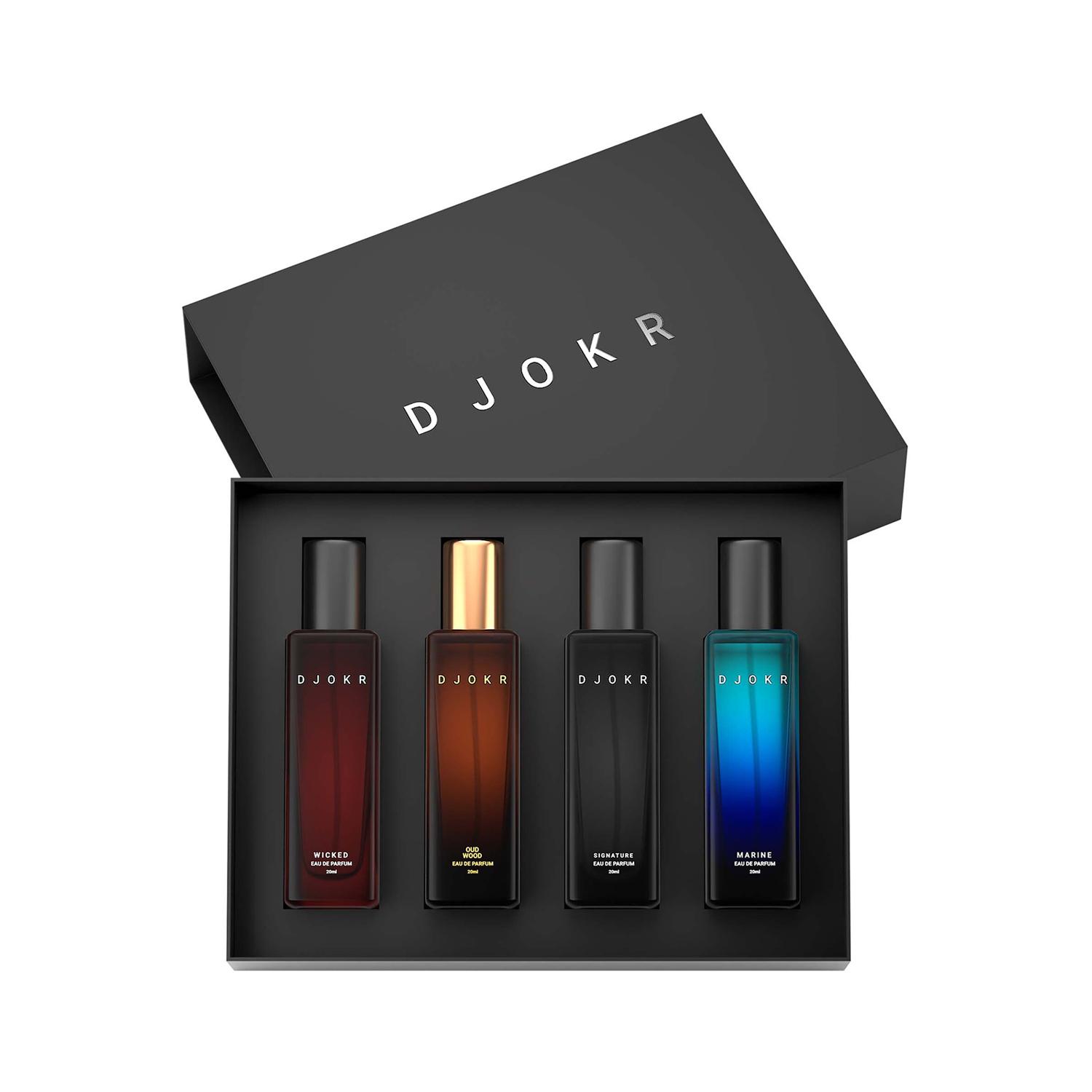 DJOKR | DJOKR Perfume Gift Set for Men - Eau De Parfum Signature Oud Wood, Marine (4 pcs)