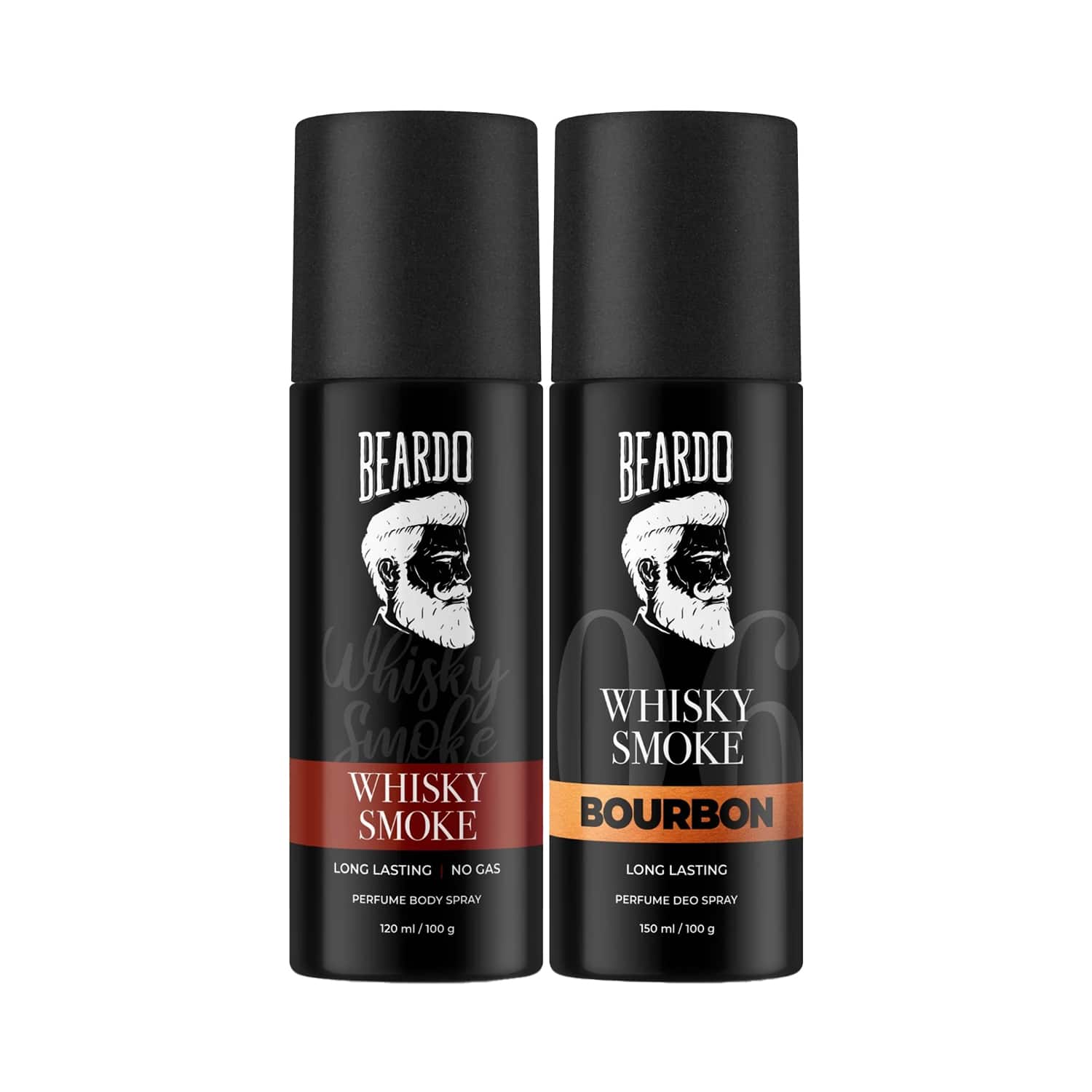 Beardo | Whisky Smoke & Bourbon Long Lasting Deo Body Spray Combo For Men (2 pcs)