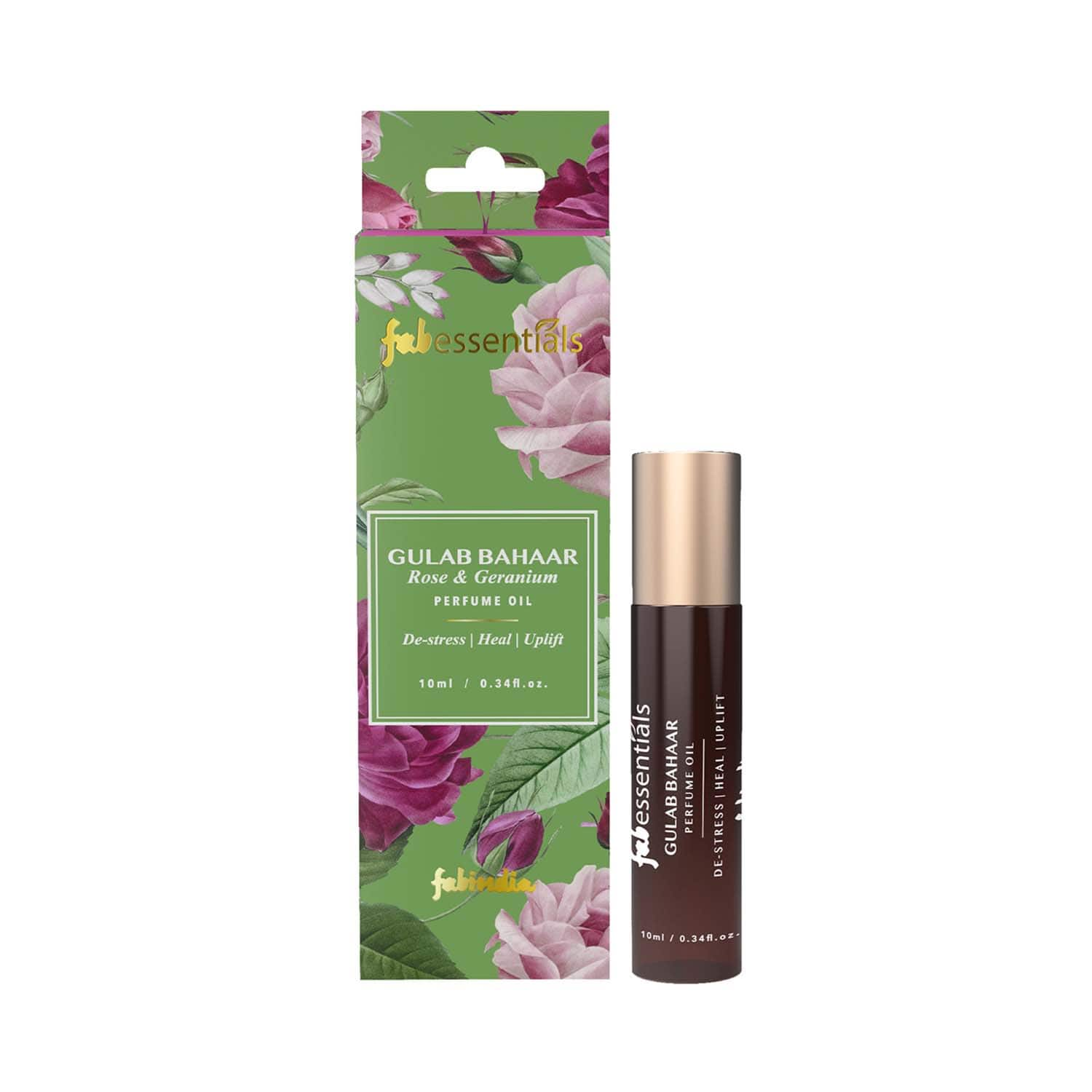 Fabessentials by Fabindia | Fabessentials by Fabindia Gulaab Bahaar Rose & Geranium Perfume Oil (10 ml)