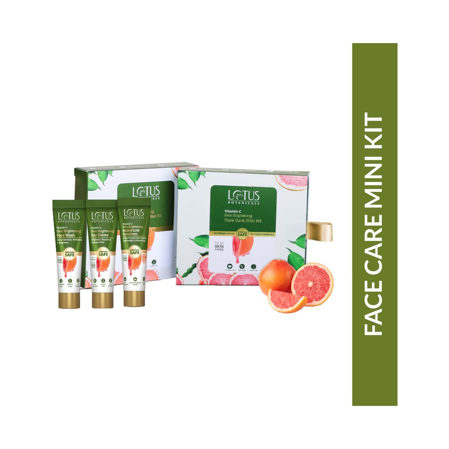 Lotus Botanicals | Lotus Botanicals Skin Brightening Vitamin C Face Care Mini Kit All Skin Types (3 pcs)