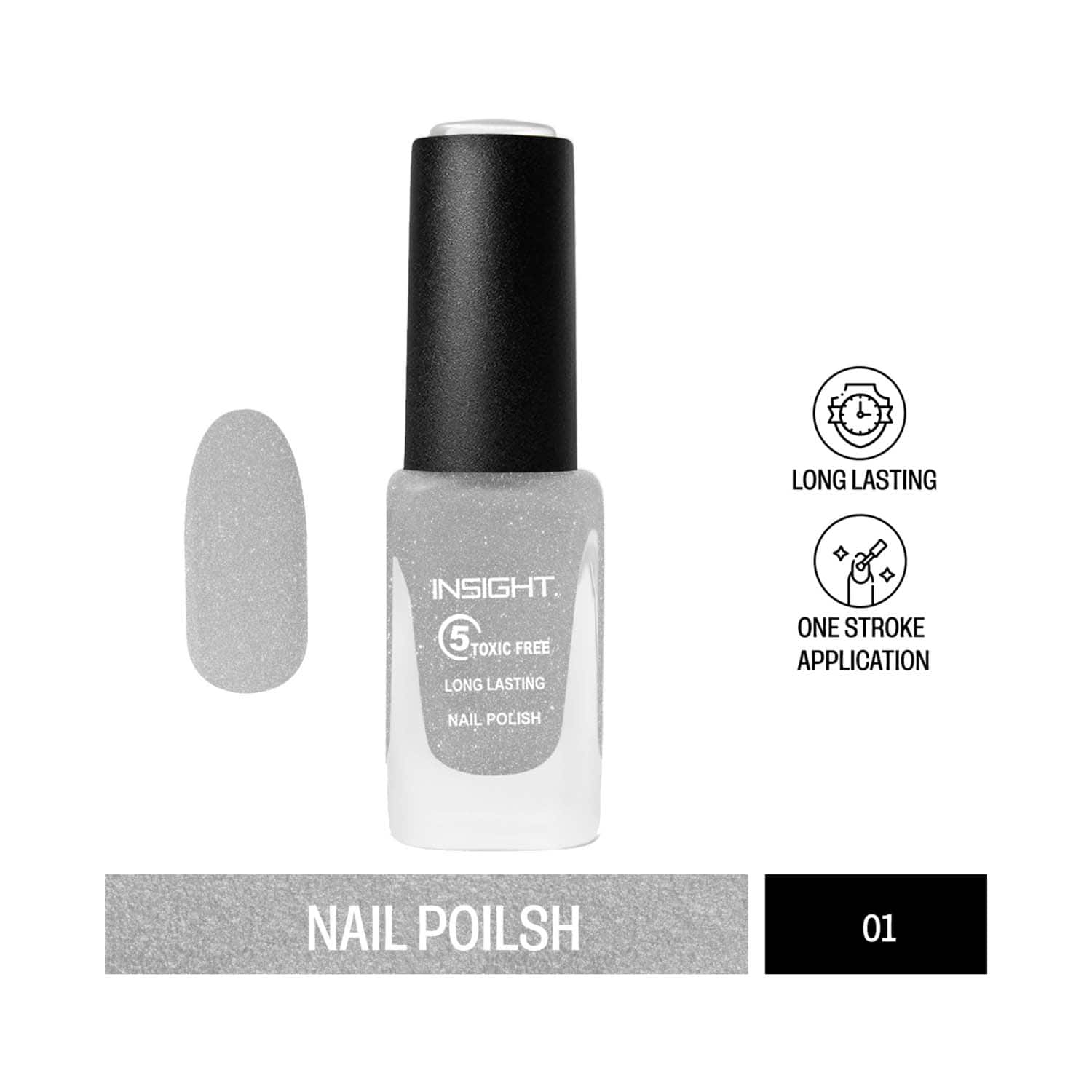 Insight Cosmetics | Insight Cosmetics 5 Toxic Free Long Lasting Nail Polish - Crystal Shade 1 (9 ml)