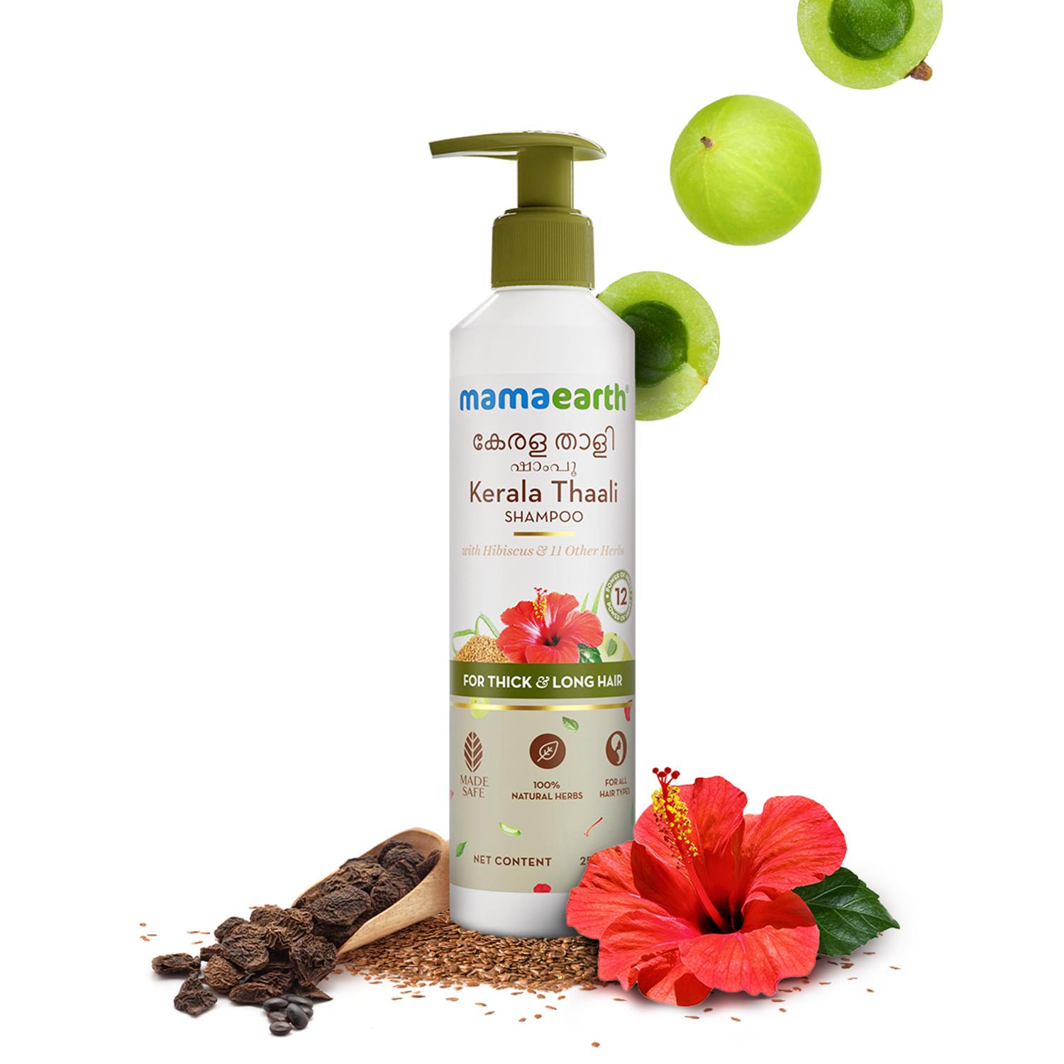 Mamaearth | Mamaearth Kerala Thaali Shampoo with Shikakai Amla Flax Seeds for Thick & Long Hair (250 ml)