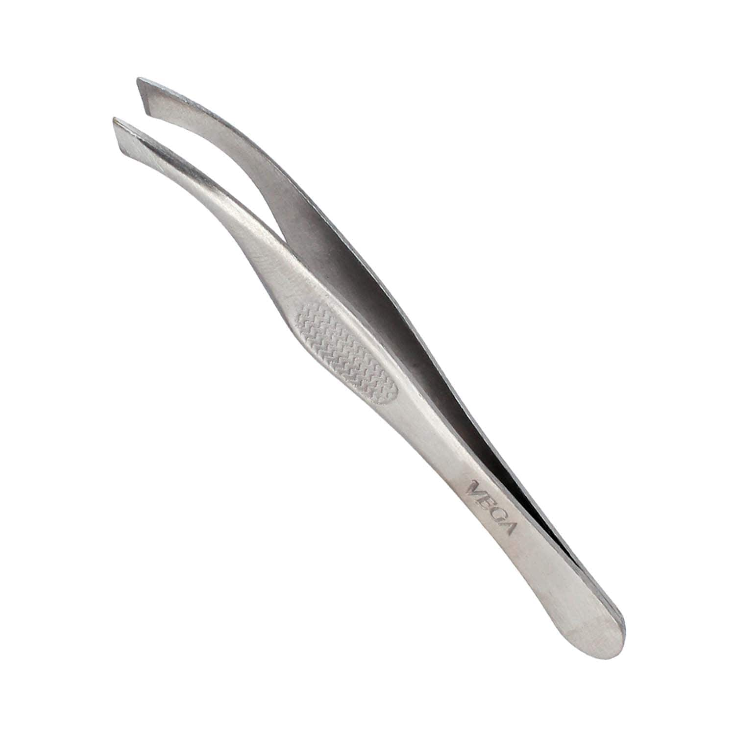 Vega | Vega Slant Tip Tweezer - Silver (TW-03)