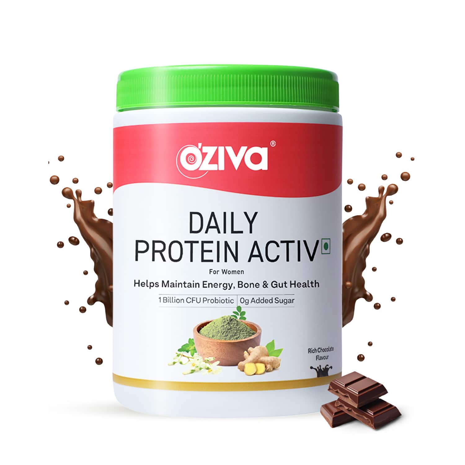 Oziva | Oziva Women Daily Protein Activ Powder For Better Energy & Bone Health Chocolate (300 g)