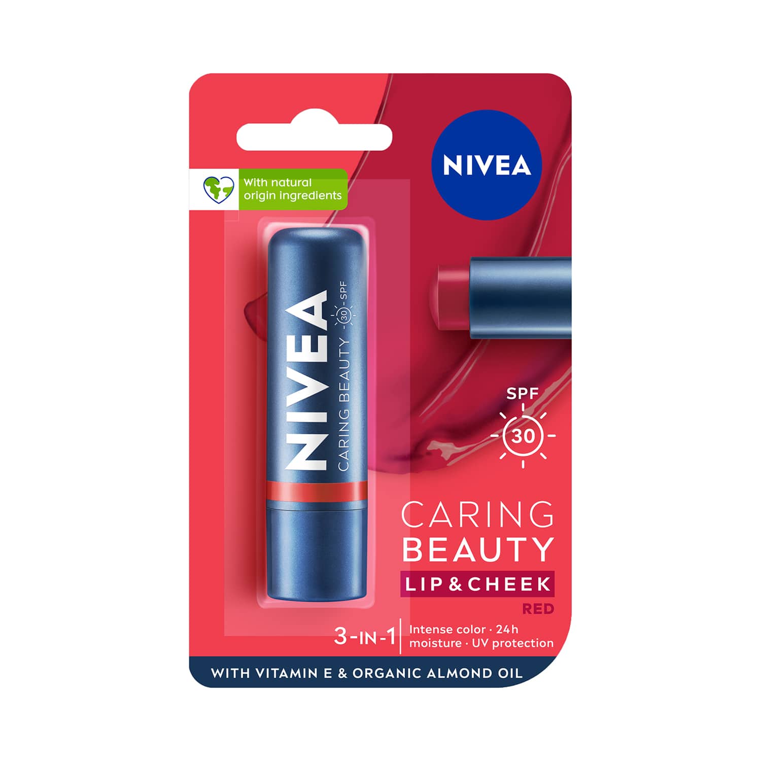 Nivea | Nivea Lip Care Caring Beauty Lip Balm - Red (4.8 g)