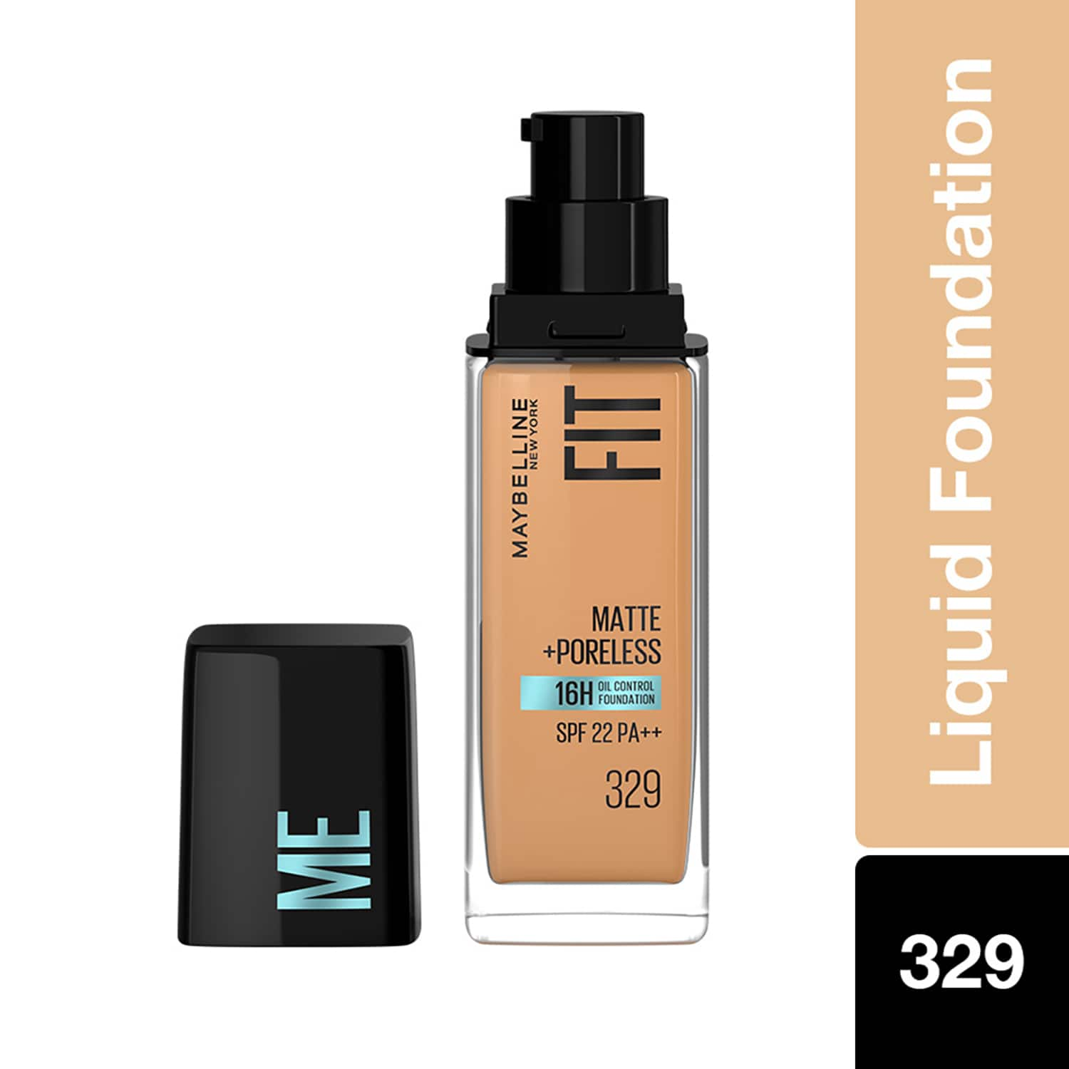 Maybelline New York | Maybelline New York Fit Me Matte + Poreless Liquid Foundation SPF 22 - Shade 329 Natural Matte Finish (30 ml)