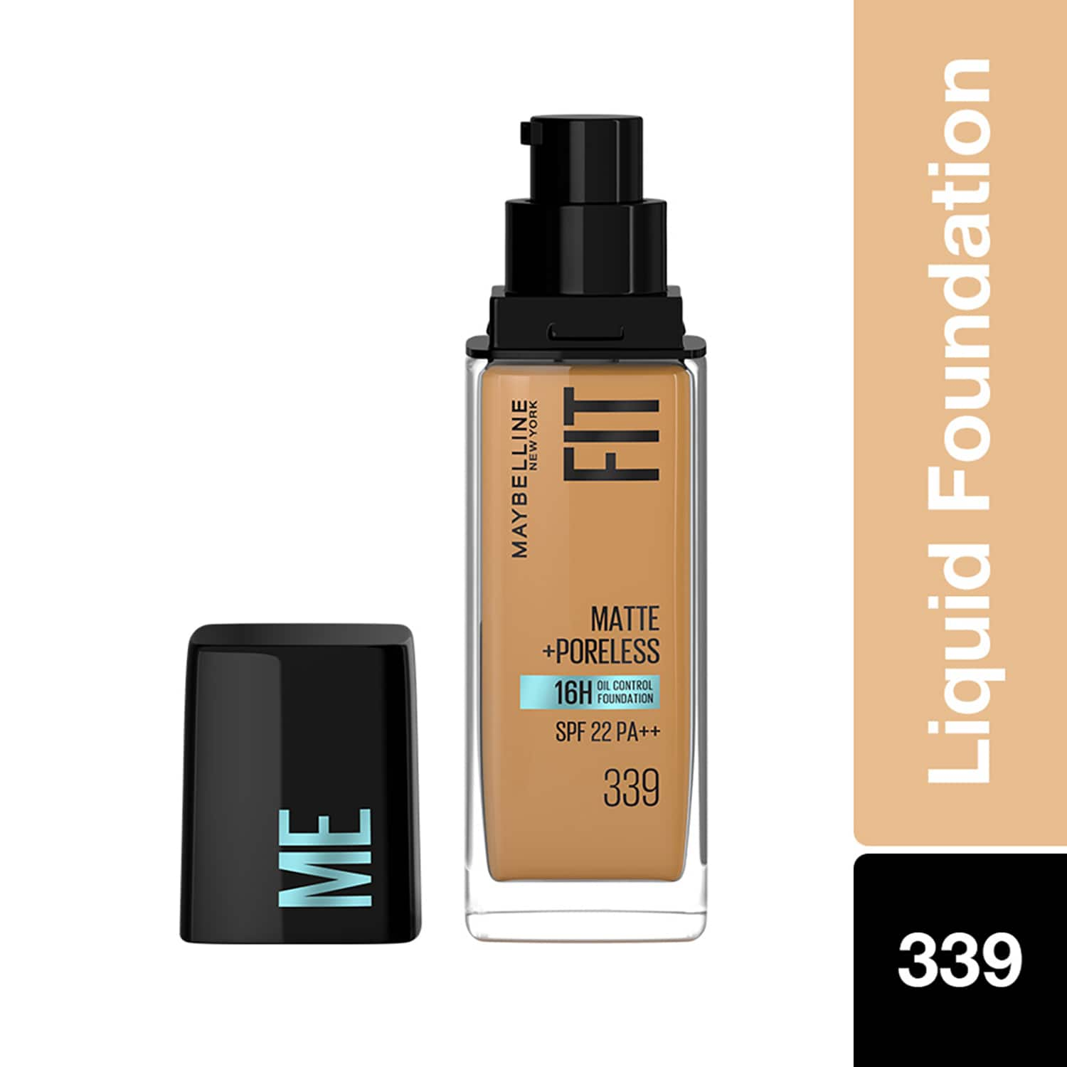 Maybelline New York | Maybelline New York Fit Me Matte + Poreless Liquid Foundation SPF 22 - Shade 339 Natural Matte Finish (30 ml)