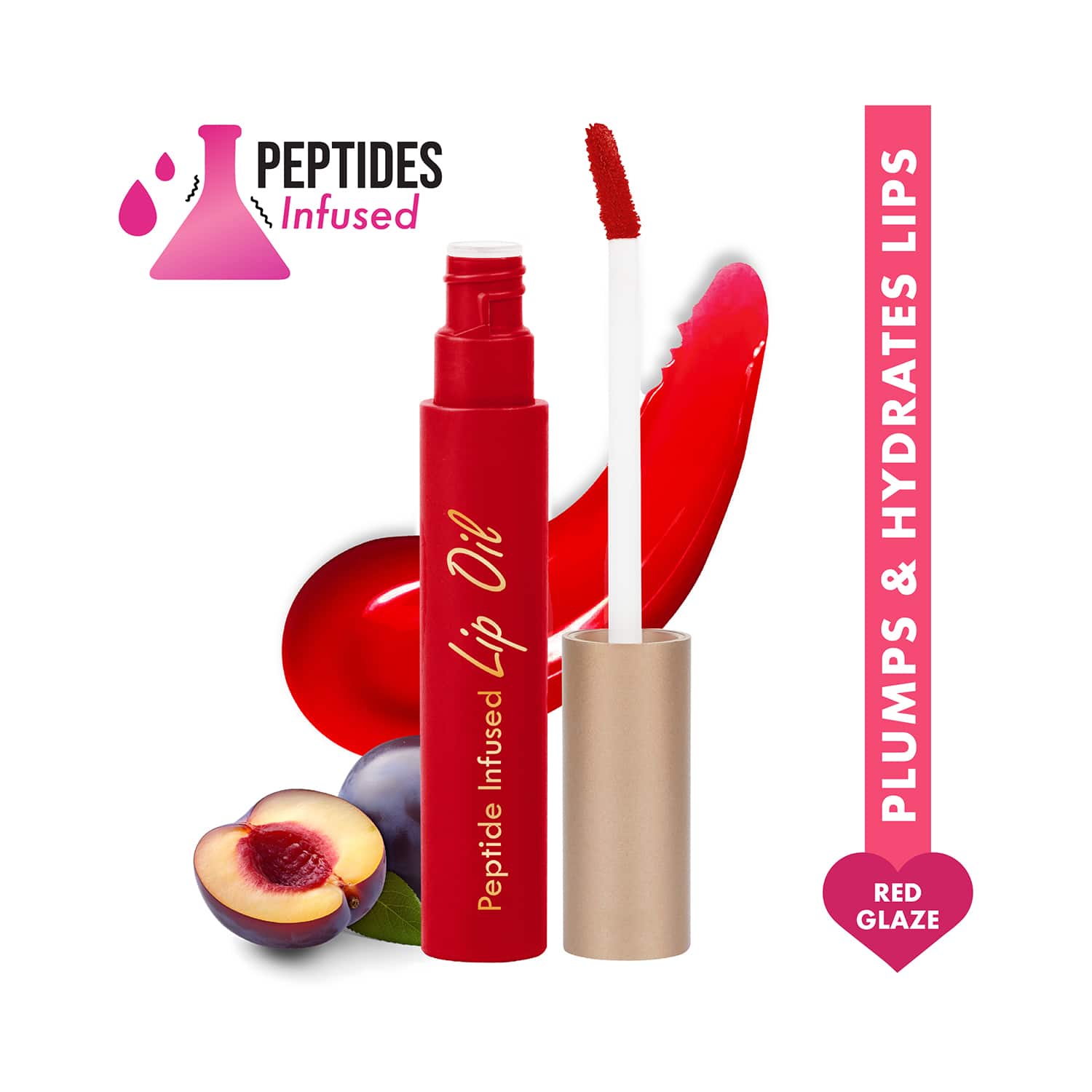 Insight Cosmetics | Insight Cosmetics Peptide Infused Lip Oil - Red Glaze (4.5 g)