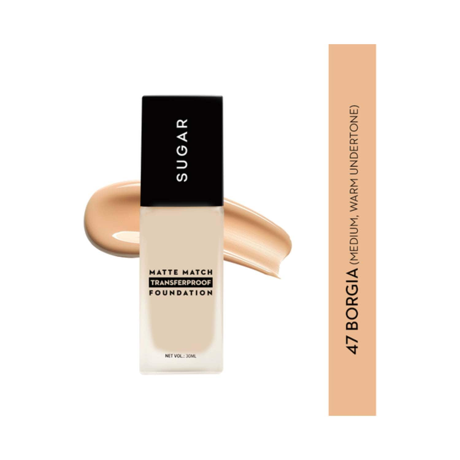 SUGAR Cosmetics | SUGAR Cosmetics Matte Match Transferproof Foundation (699) - 47 Borgia (30 ml)