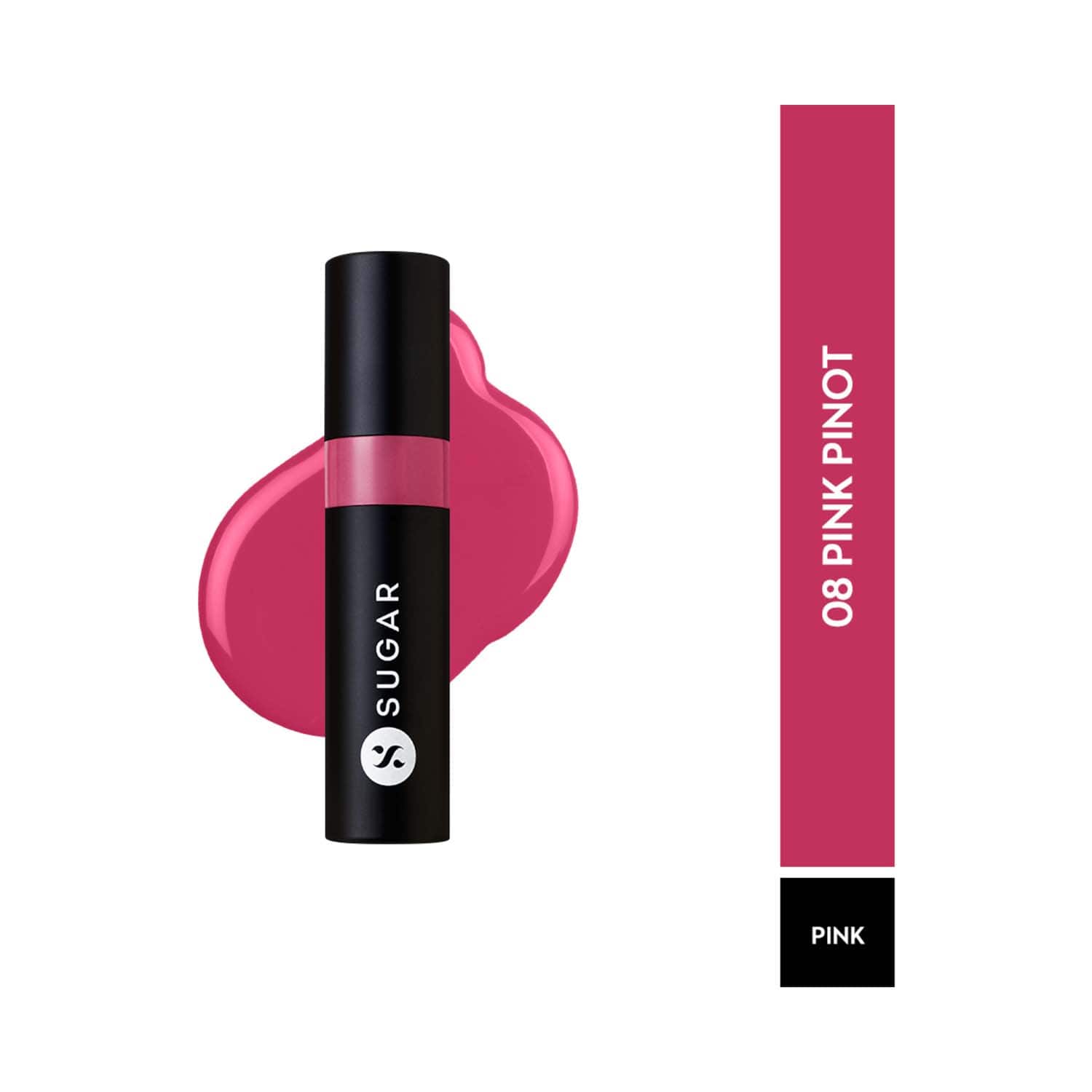 SUGAR Cosmetics | SUGAR Cosmetics Partner In Shine Transferproof Lip Gloss - 08 Pink Pinot (3 ml)