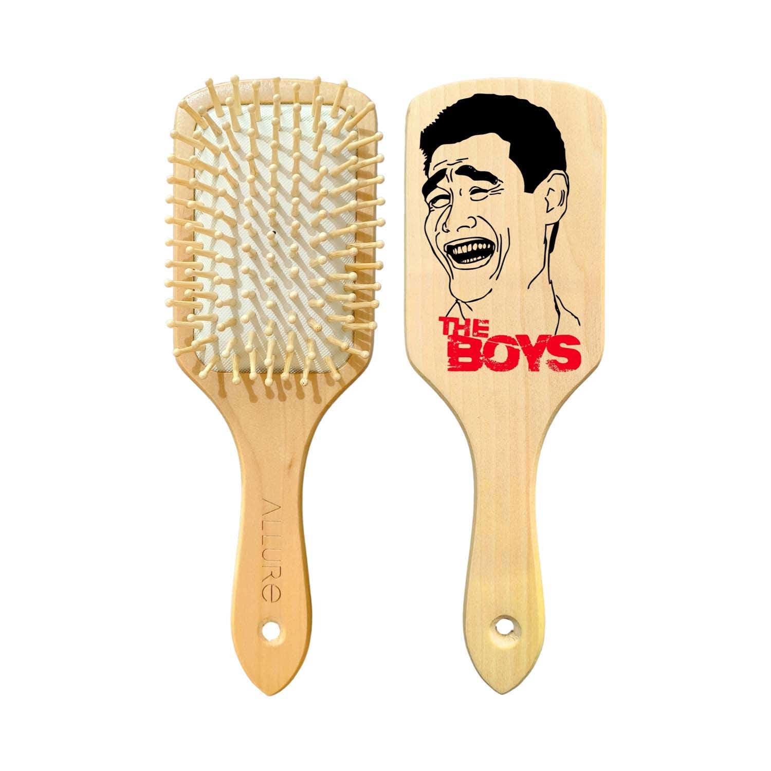 Allure | Allure Personalised Paddle Hair Brush The Boys Print
