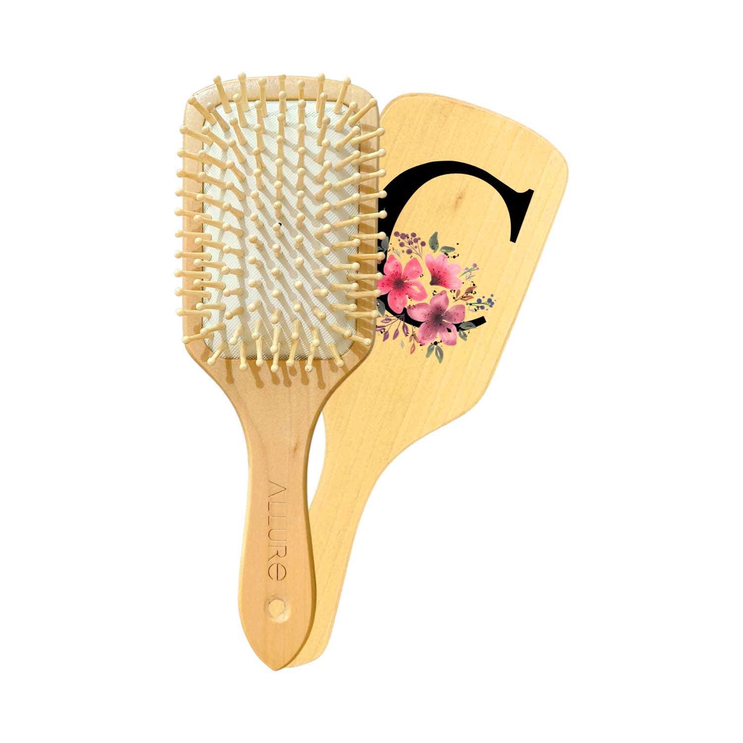 Allure | Allure Personalised Paddle Hair Brush Letter C