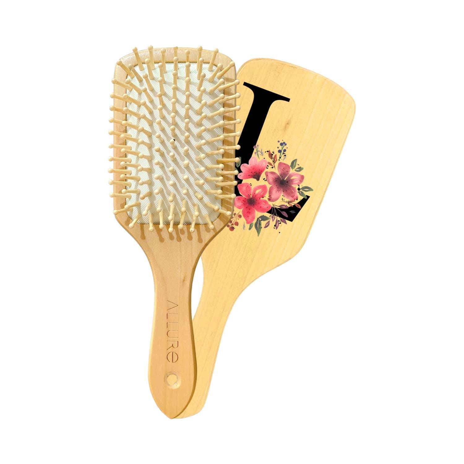 Allure | Allure Personalised Paddle Hair Brush Letter L