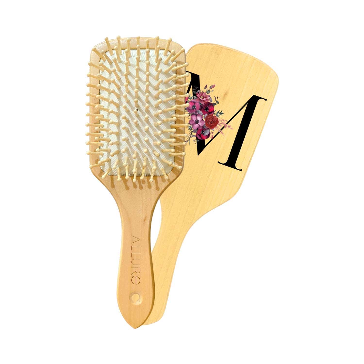 Allure | Allure Personalised Paddle Hair Brush Letter M