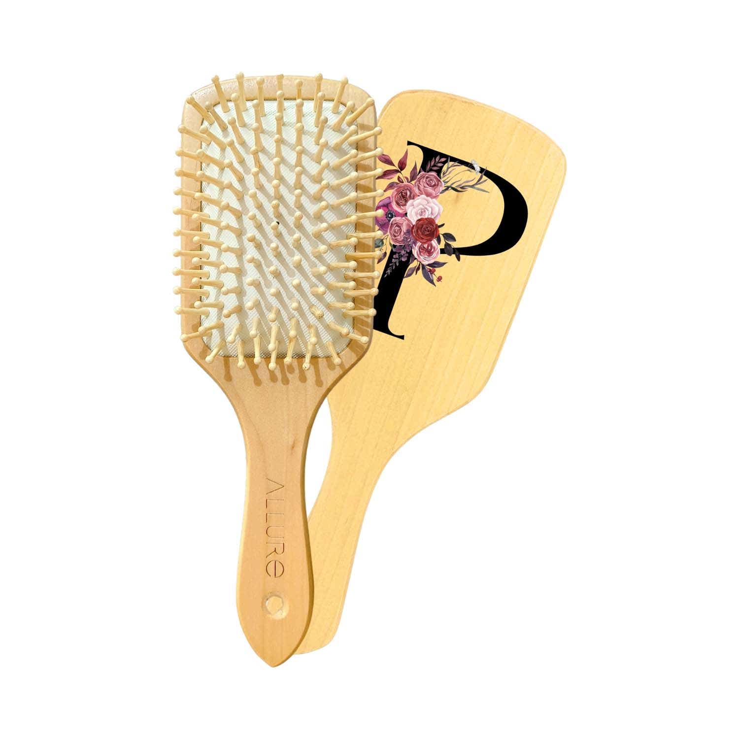 Allure | Allure Personalised Paddle Hair Brush Letter P