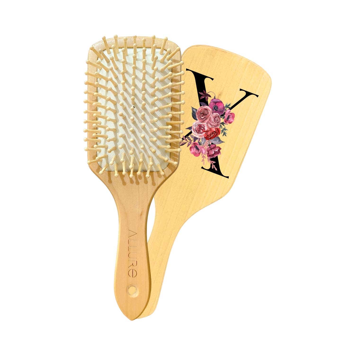 Allure | Allure Personalised Paddle Hair Brush Letter X
