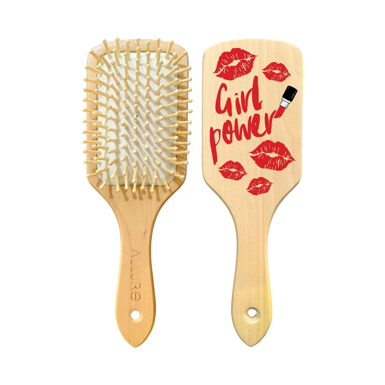Allure | Allure Personalised Paddle Hair Brush Girl Power Print