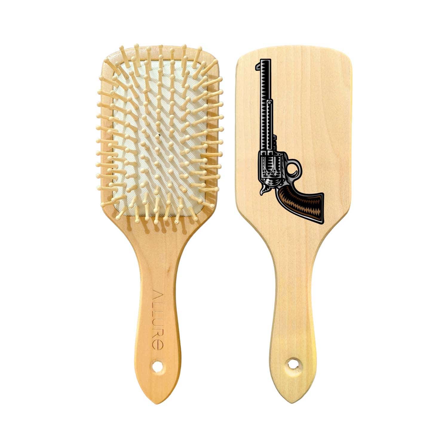 Allure | Allure Personalised Paddle Hair Brush Gun Print