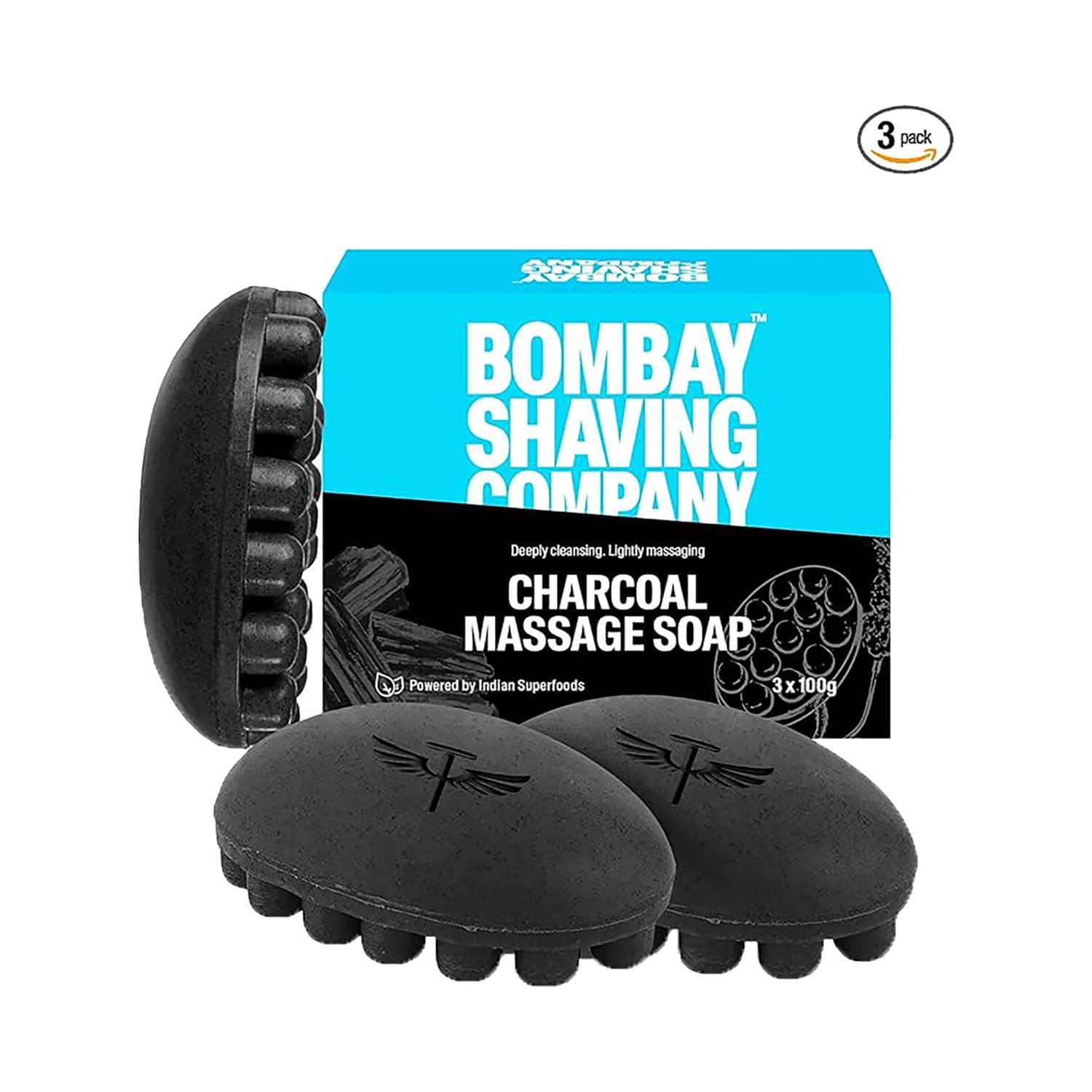 Bombay Shaving Company | Bombay Shaving Company Charcoal Massage Soap (3 pcs)