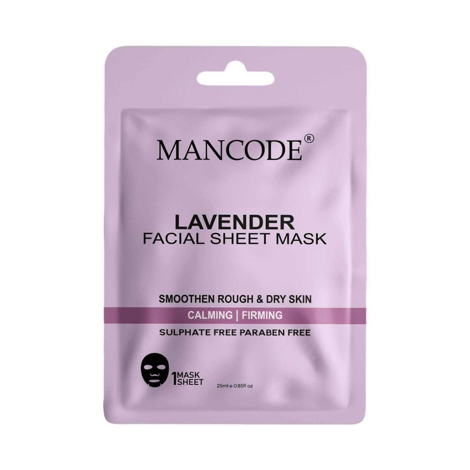 Mancode | Mancode Lavender Facial Sheet Mask For All Skin Types (25 ml)