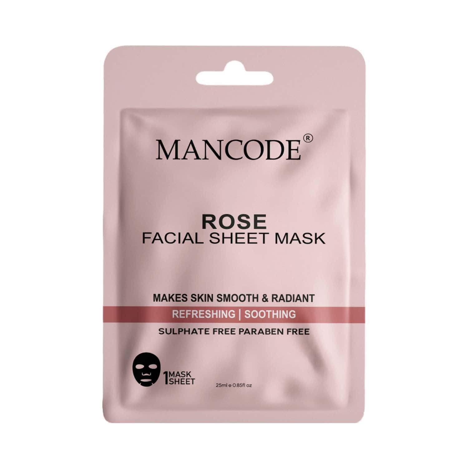 Mancode | Mancode Rose Facial Sheet Mask For All Skin Types (25 ml)