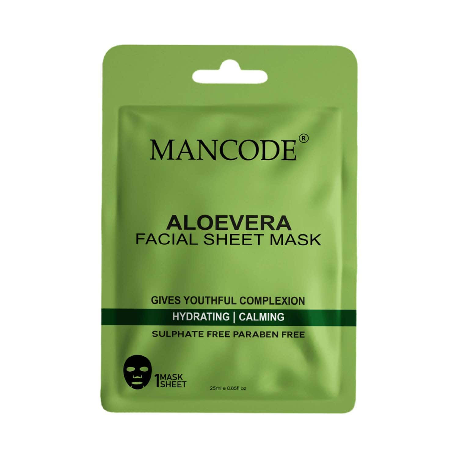 Mancode | Mancode Aloe Vera Facial Sheet Mask For All Skin Types (25 ml)