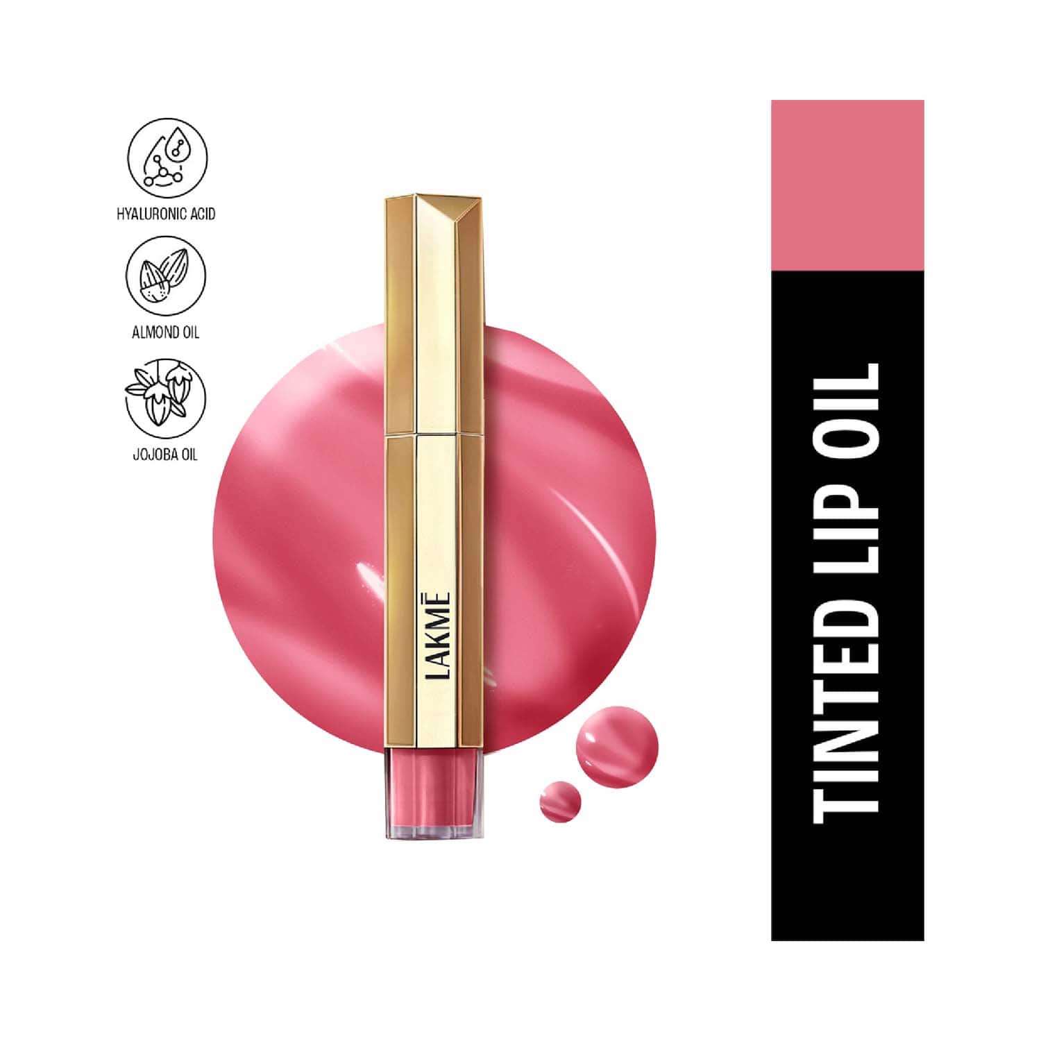 Lakme | Lakme 9to5 Overtime Shine Tinted Lip Oil - Frosted Pink (5.3 ml)