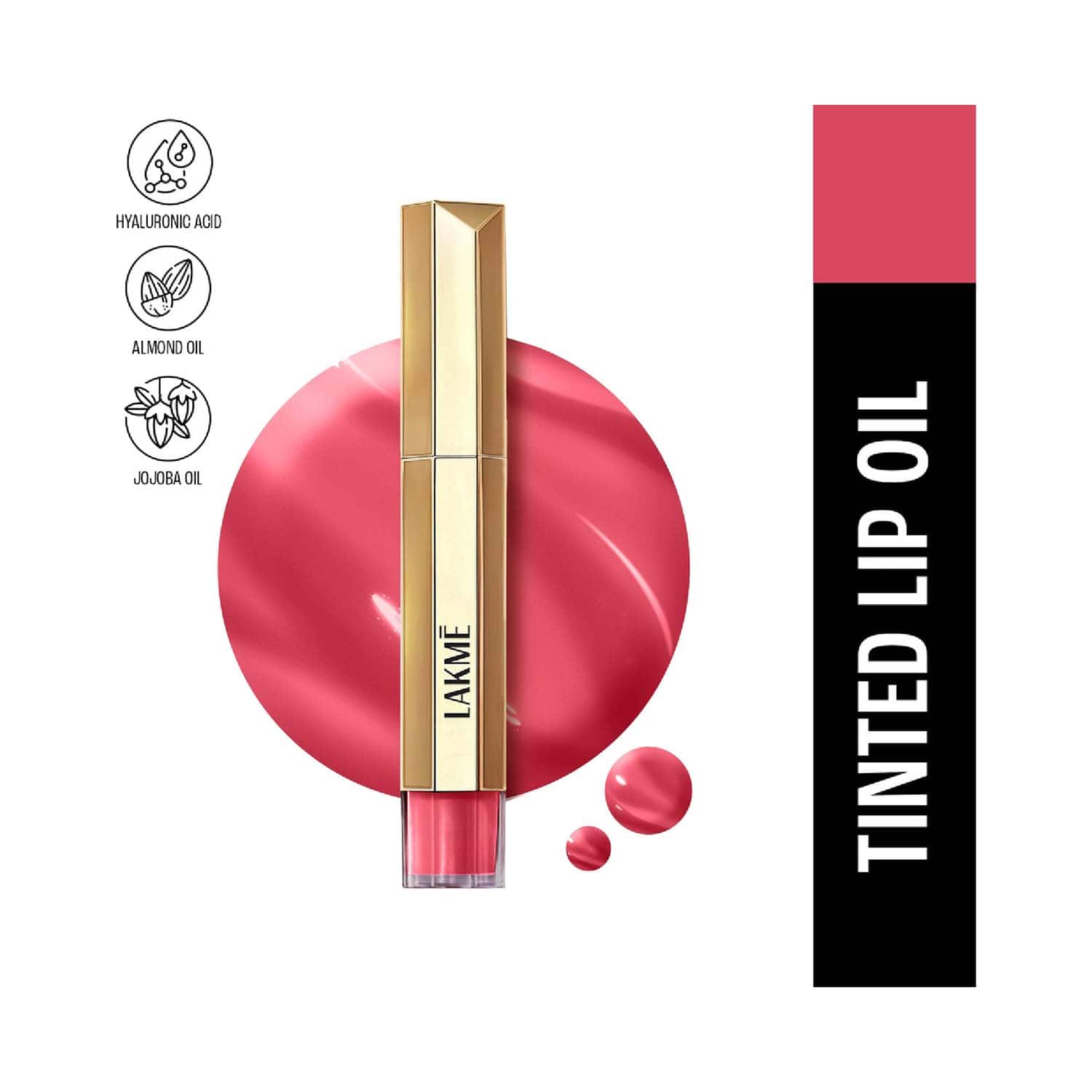 Lakme | Lakme 9to5 Overtime Shine Tinted Lip Oil - Pink Bloom (5.3 ml)