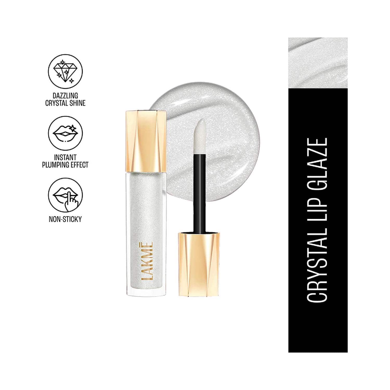 Lakme | Lakme Glitterati Lip Glaze - 301 Crystal Crush (5 ml)