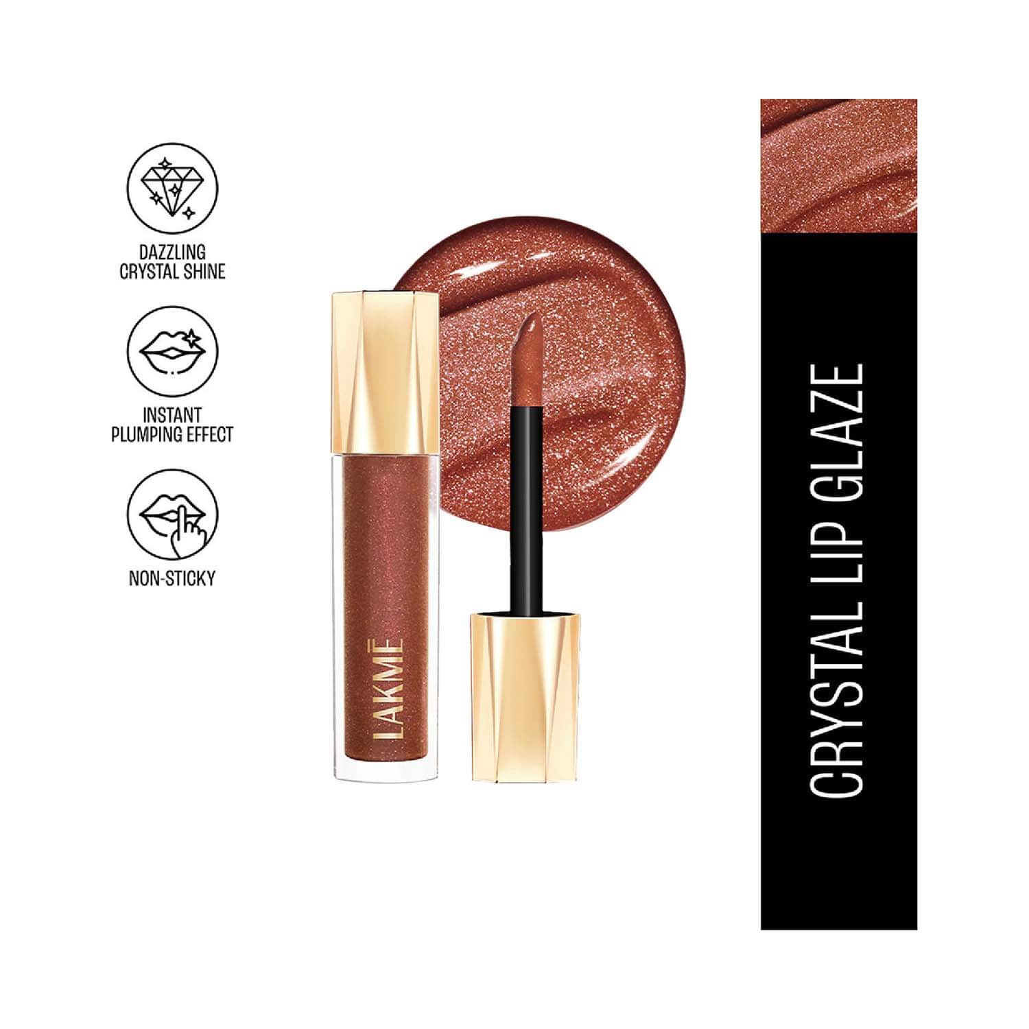 Lakme | Lakme Glitterati Lip Glaze - 304 Espresso Martini (5 ml)
