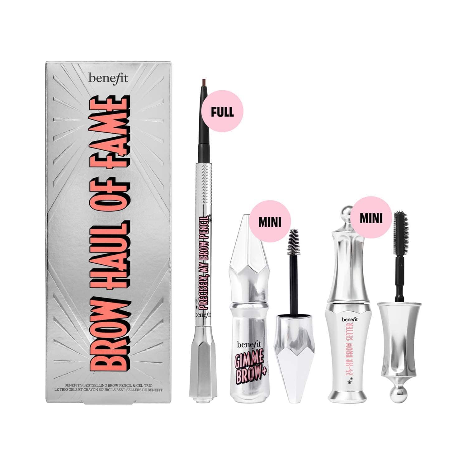 Benefit Cosmetics | Benefit Cosmetics Brow Haul of Fame Full-size Brow Pencil & Brow Gel and Brow Setter Minis (3 pcs)