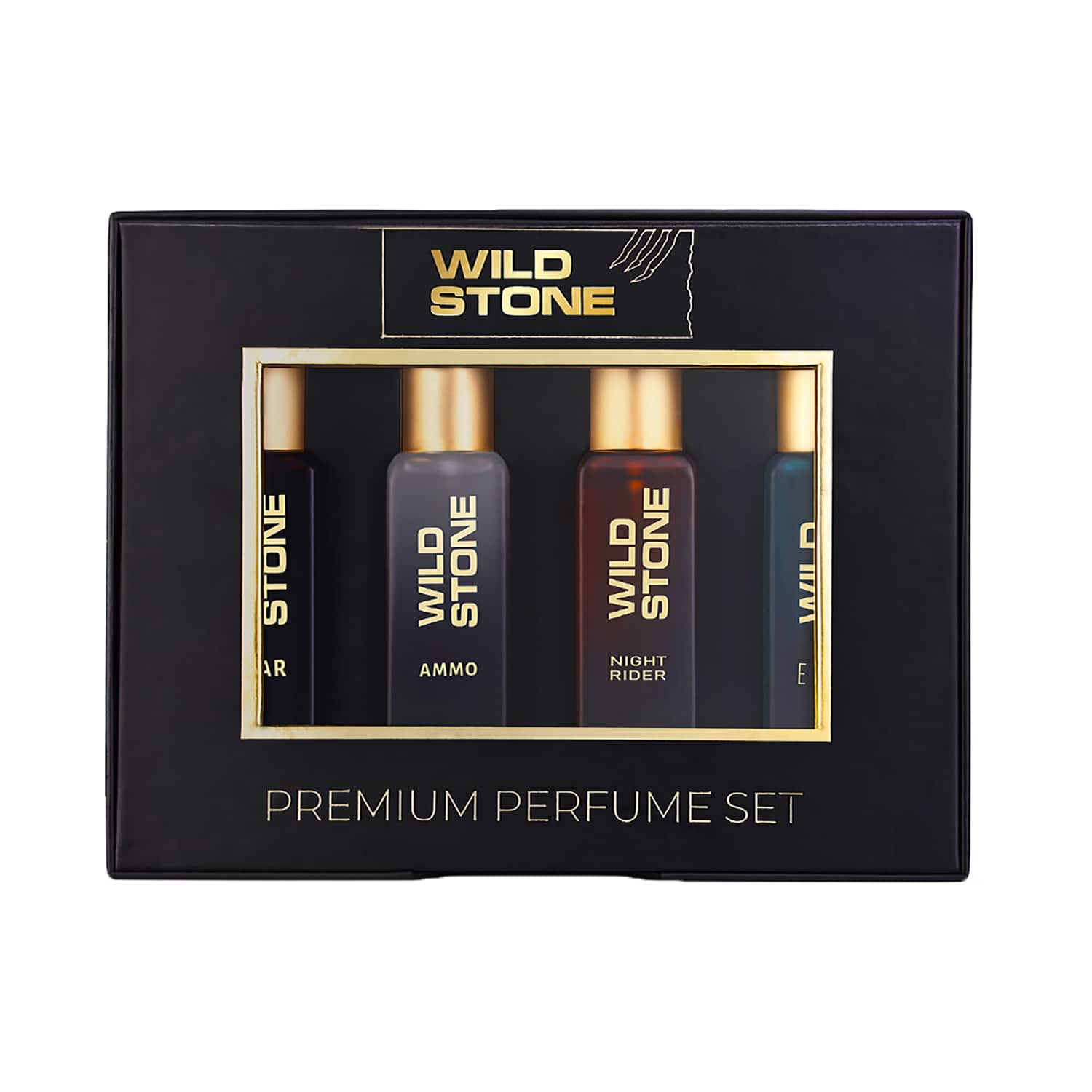 Wild Stone | Wild Stone Cigar Ammo Night Rider & Edge Perfume Gift Set for Men (4 pcs)