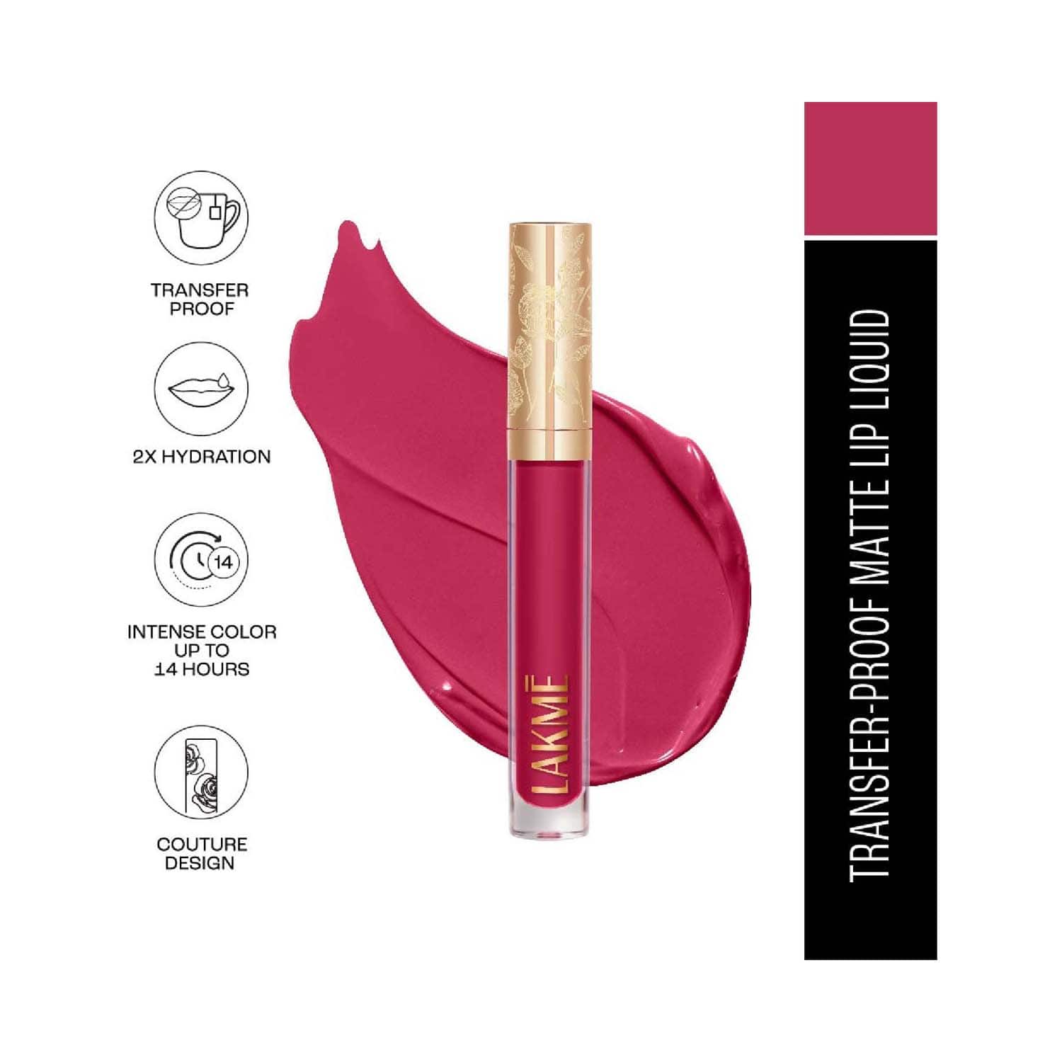 Lakme | Lakme Rouge Bloom Matte Liquid Lipstick - Orchid Oomph 203 (3.5 ml)