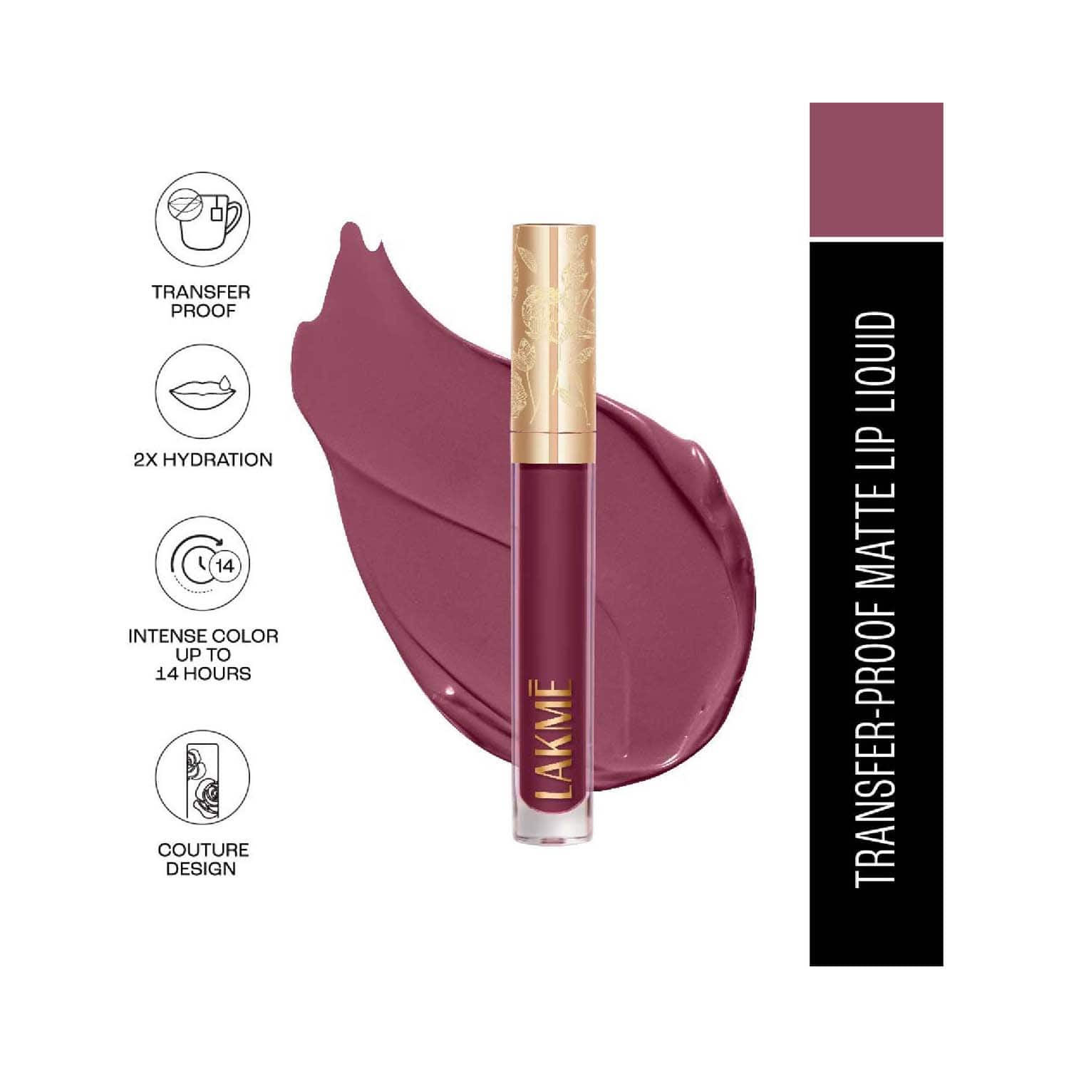 Lakme | Lakme Rouge Bloom Matte Liquid Lipstick - Power Petal 304 (3.5 ml)