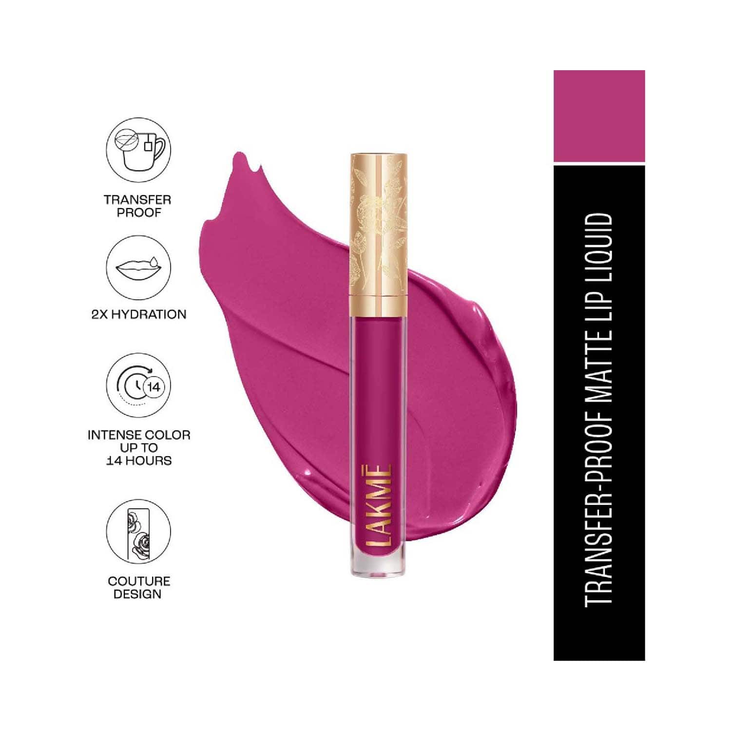 Lakme | Lakme Rouge Bloom Matte Liquid Lipstick - Iconic Iris 501 (3.5 ml)