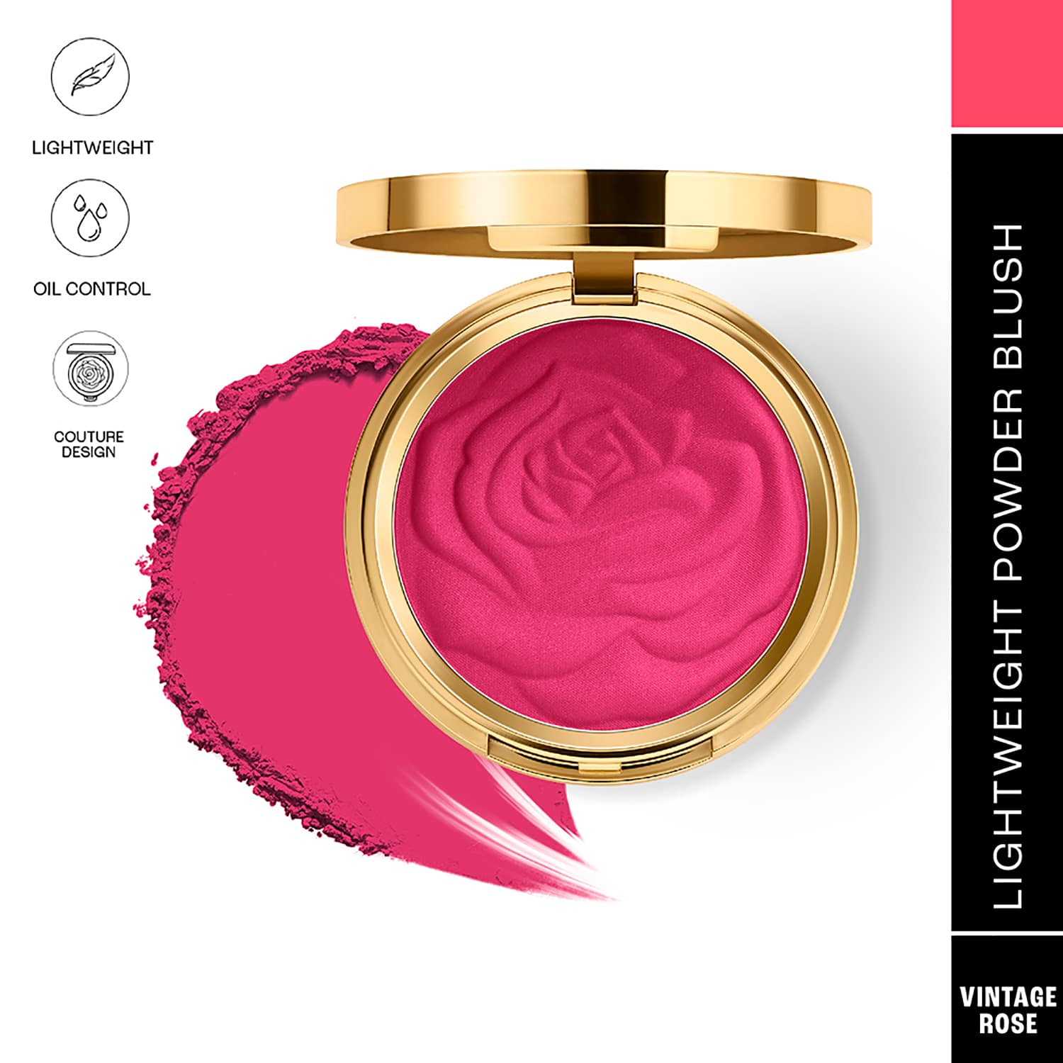 Lakme | Lakme Showstopper Collection Rouge Bloom Powder Blush Vintage Rose - (12 g)