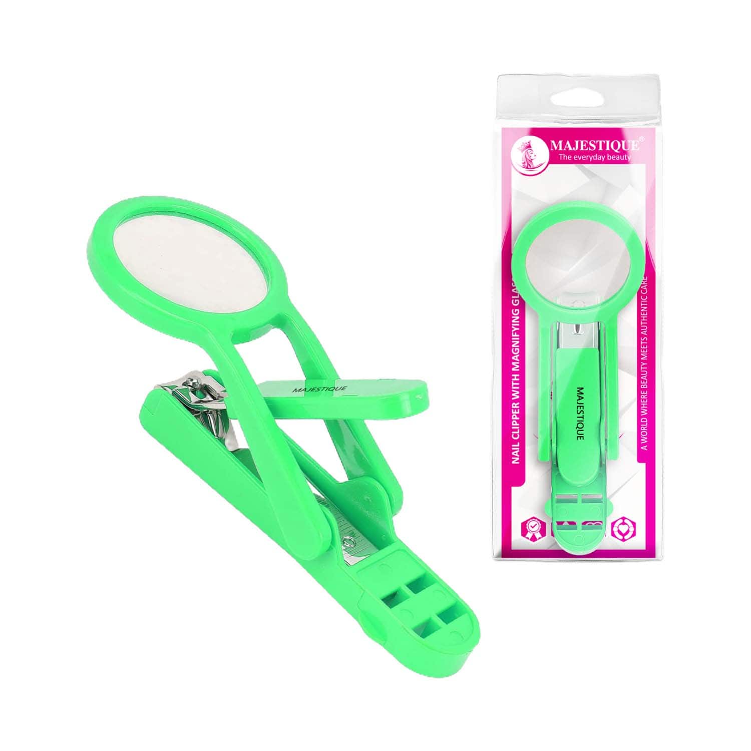 Majestique | Majestique Nail Clipper with Magnifying Glass Sharp Smooth Edge Nails Cutter