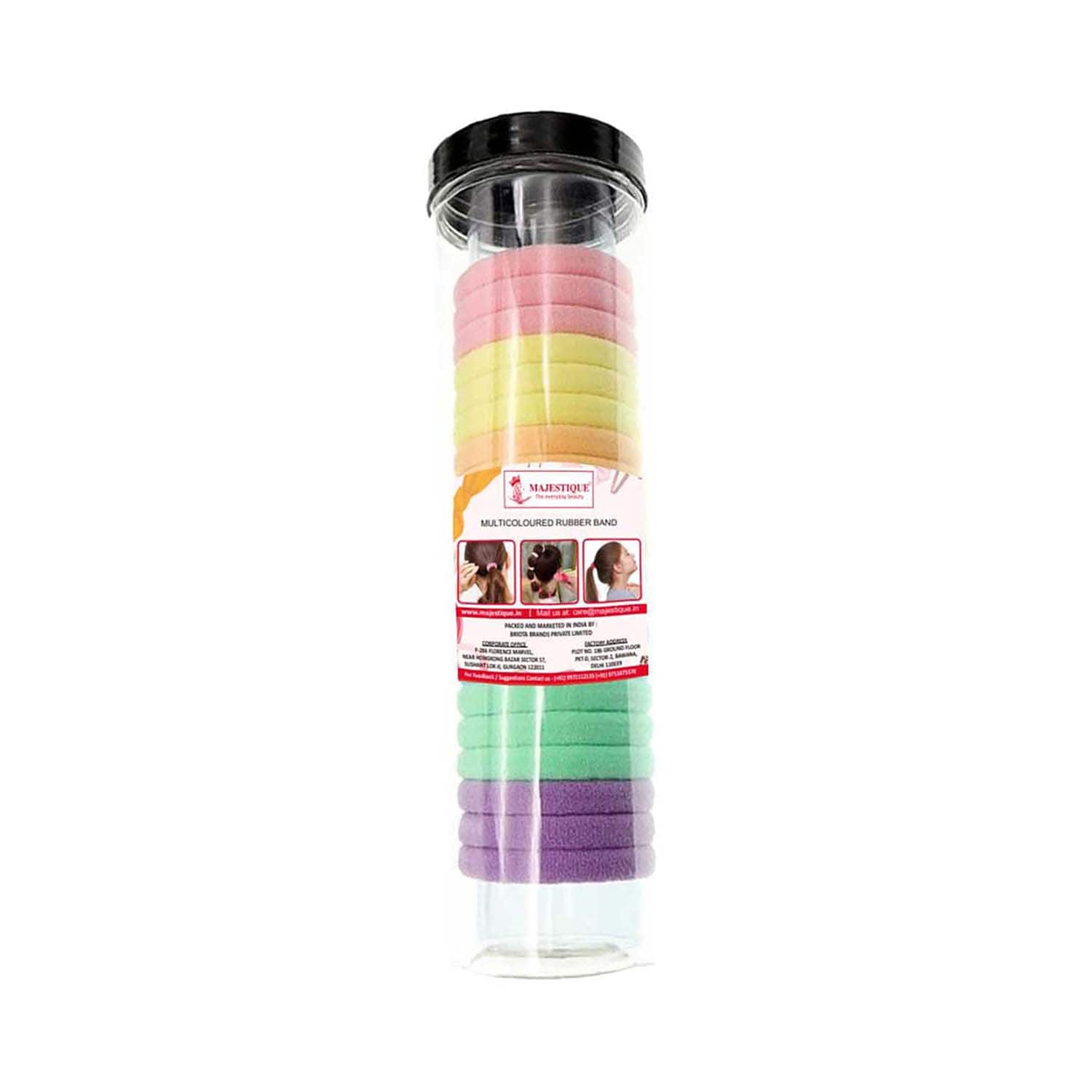 Majestique | Majestique Cotton Stretchable Hair Ties Ponytail Holder Rubber Band (20 pcs)