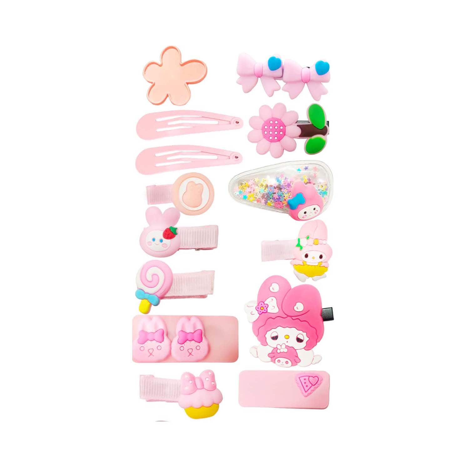 Majestique | Majestique Multi Shape Hair Clips Set Baby Hairpin for Girls Cute Design Hair Accessories (14 pcs)