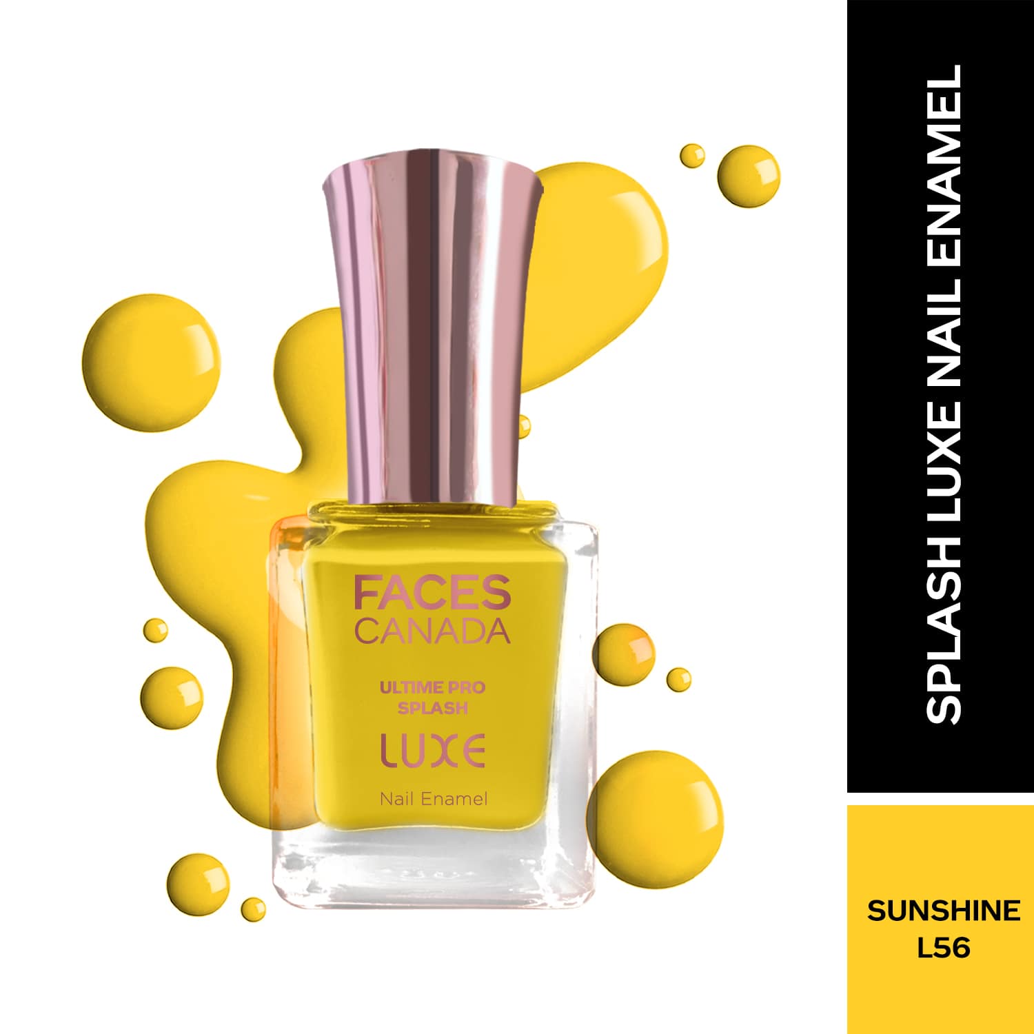 Faces Canada | Faces Canada Ultime Pro Splash Luxe Nail Enamel Glossy Finish Quick Drying - Sunshine L56 (12 ml)