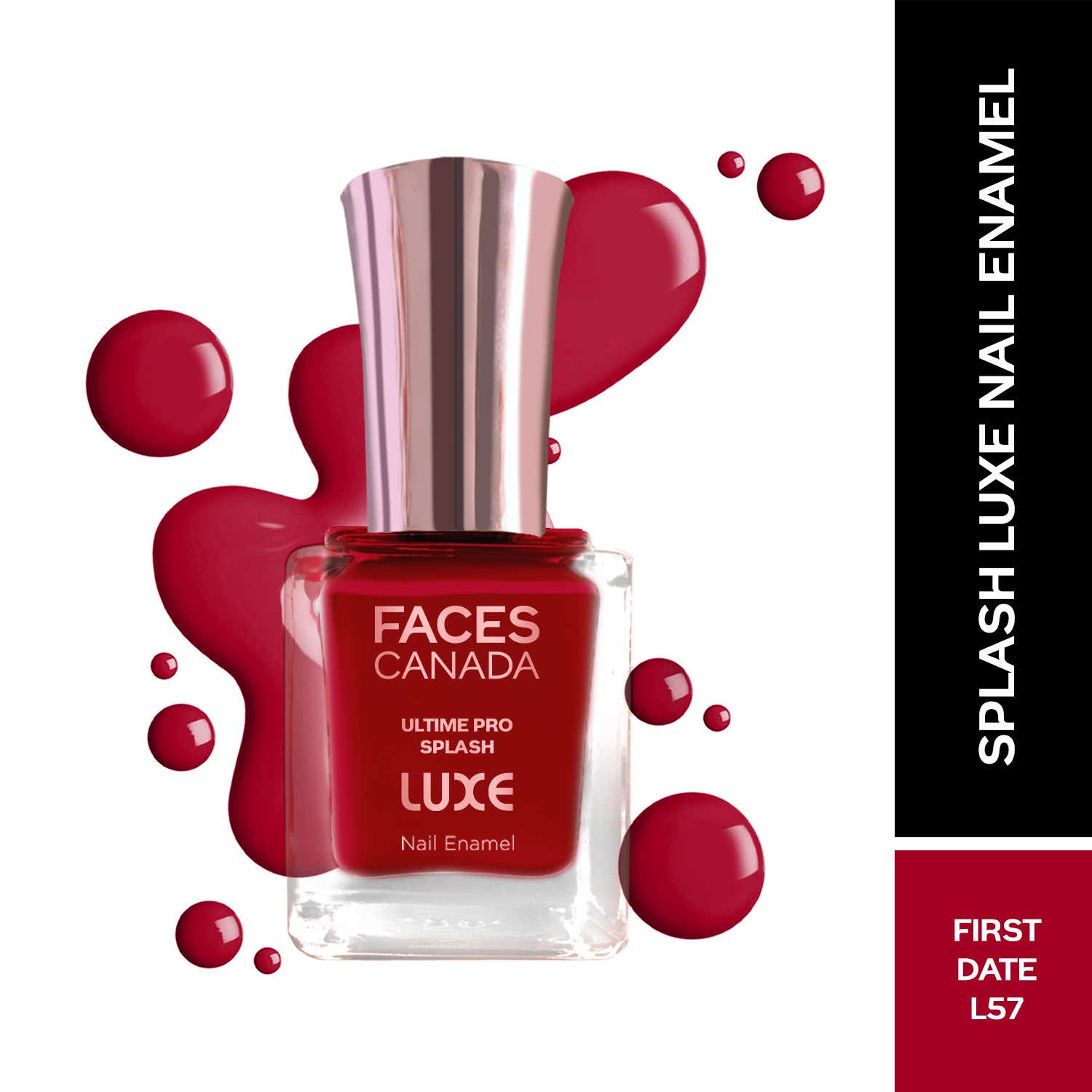 Faces Canada | Faces Canada Ultime Pro Splash Luxe Nail Enamel Glossy Finish Quick Drying - First Date L57 (12 ml)