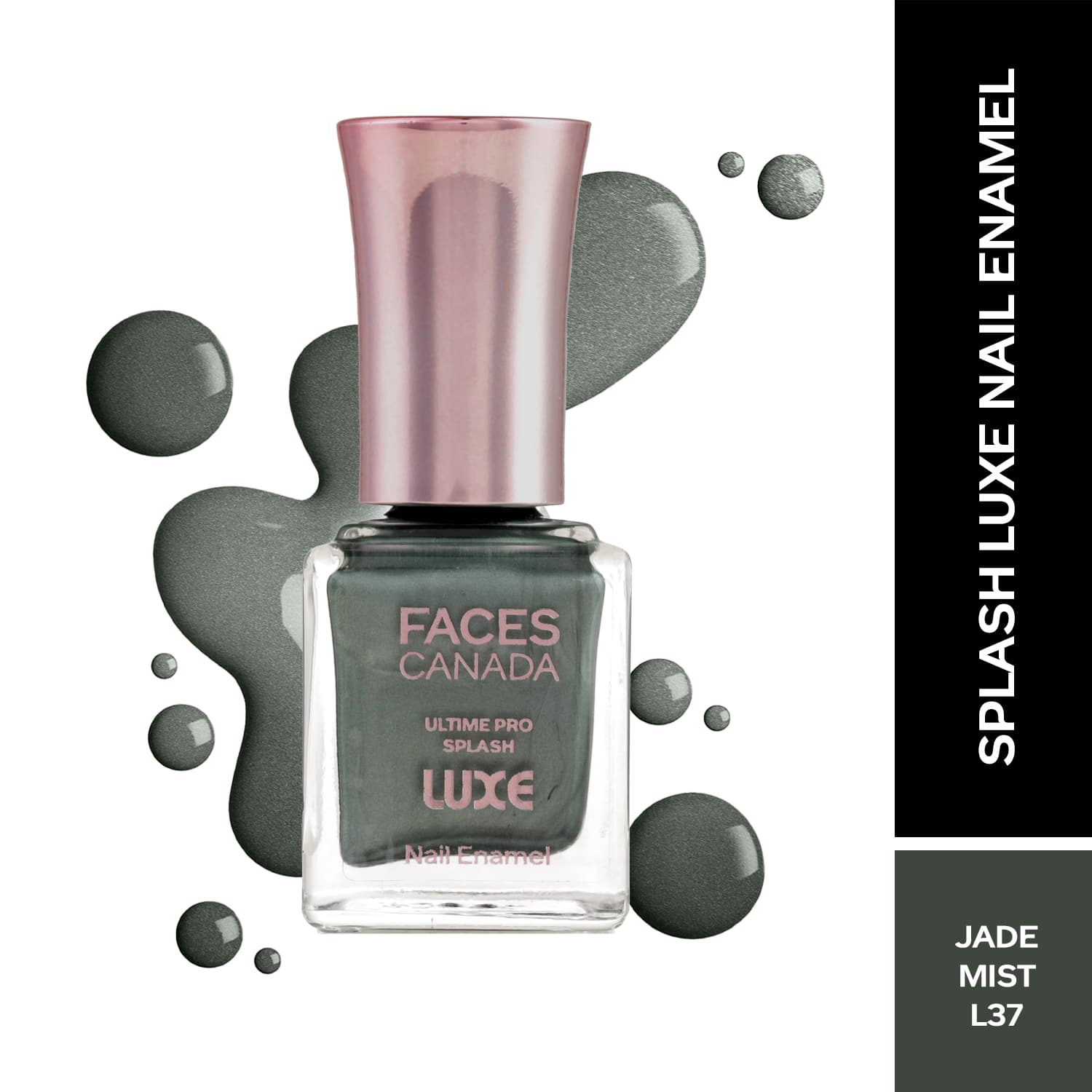 Faces Canada | Faces Canada Ultime Pro Splash Luxe Nail Enamel Glossy Finish Quick Drying - Jade Mist L37 (12 ml)