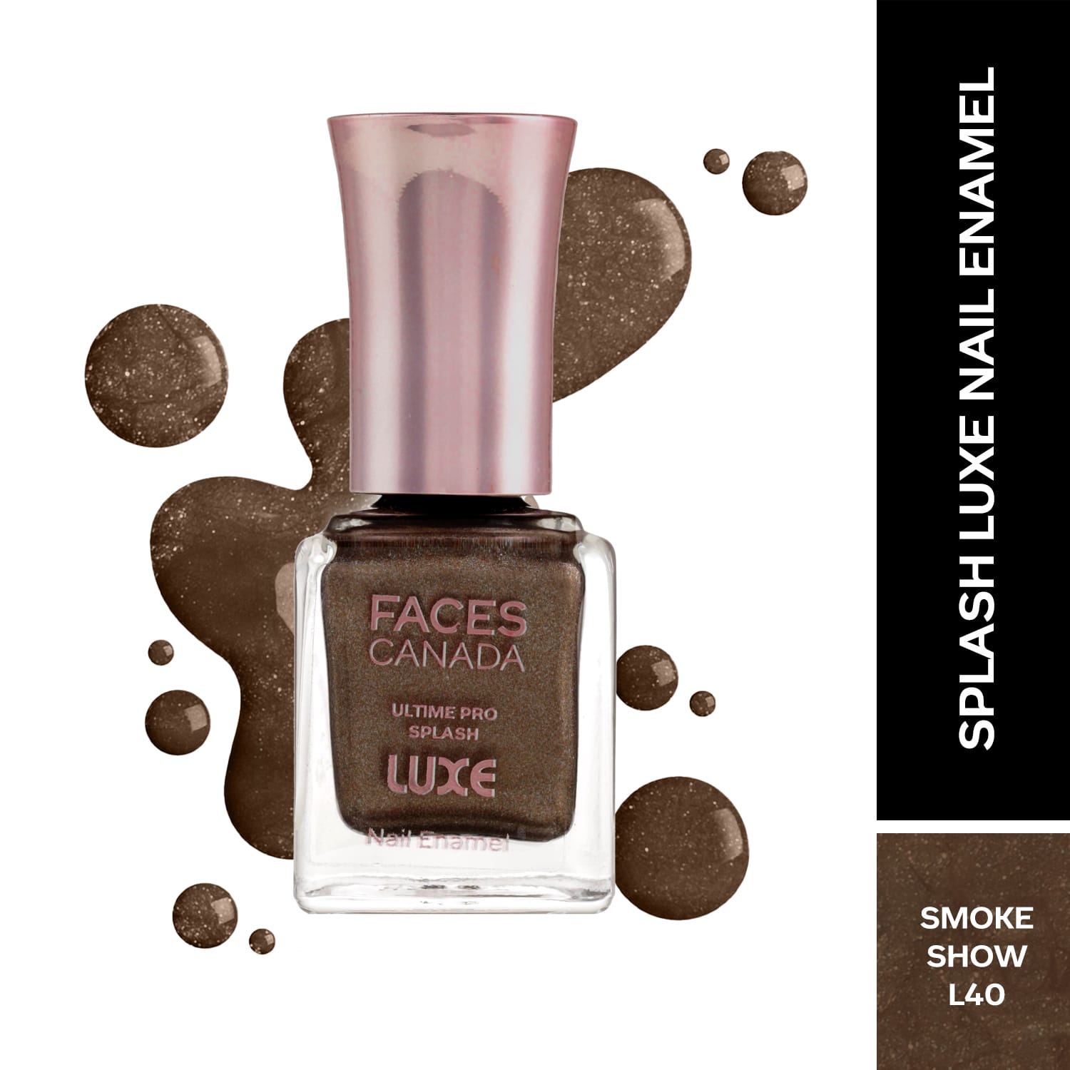 Faces Canada | Faces Canada Ultime Pro Splash Luxe Nail Enamel Glossy Finish Quick Drying - Smokeshow L40 (12 ml)
