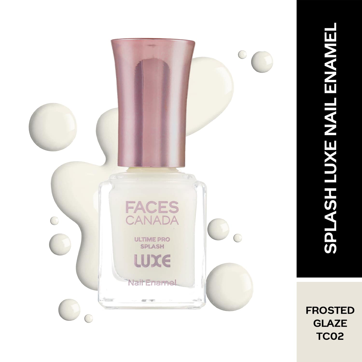 Faces Canada | Faces Canada Ultime Pro Splash Luxe Nail Enamel Glossy Finish - Frosted Glaze TC02 (12 ml)