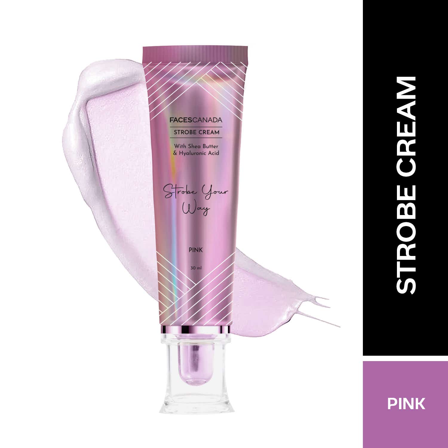 Faces Canada | Faces Canada Strobe Cream Primer + Highlighter + Moisturizer Flawless Radiant Skin  - Pink (30 g)