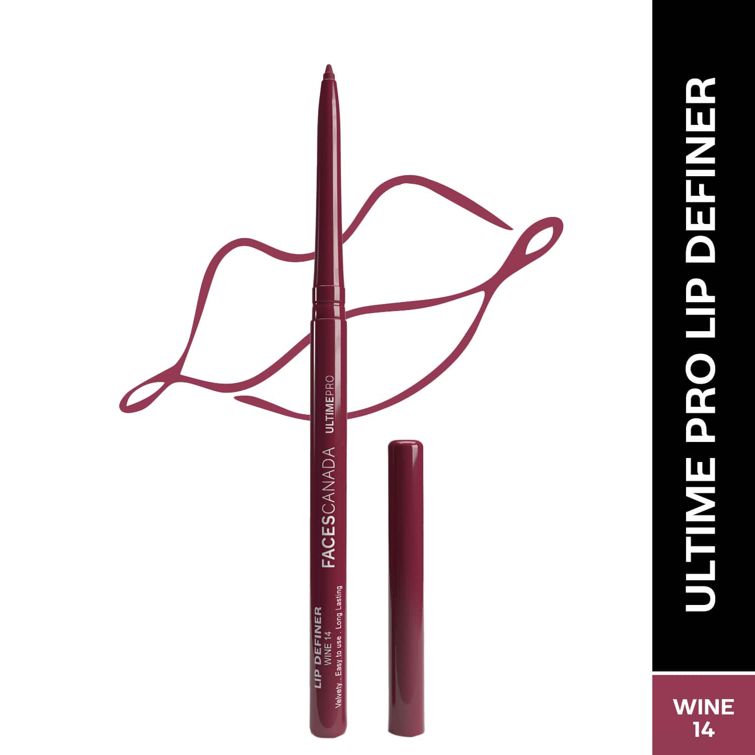 Faces Canada | Faces Canada Ultime Pro Lip Definer Waterproof & Smudgeproof - Wine 14 (0.35 g)