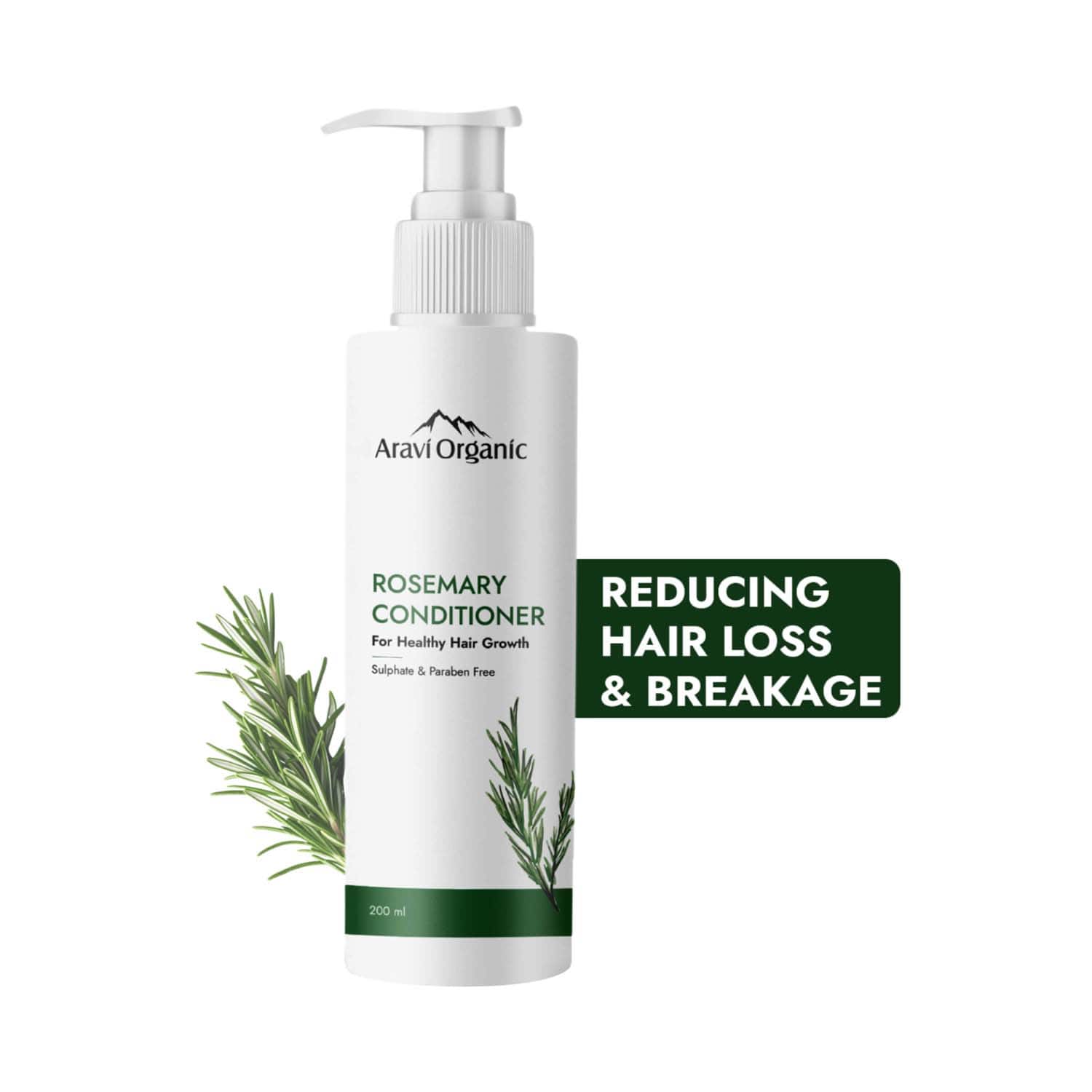 Aravi Organic | Aravi Organic Rosemary Hair Growth Conditioner - Enriched With Rosemary & Green Tea (200 ml)