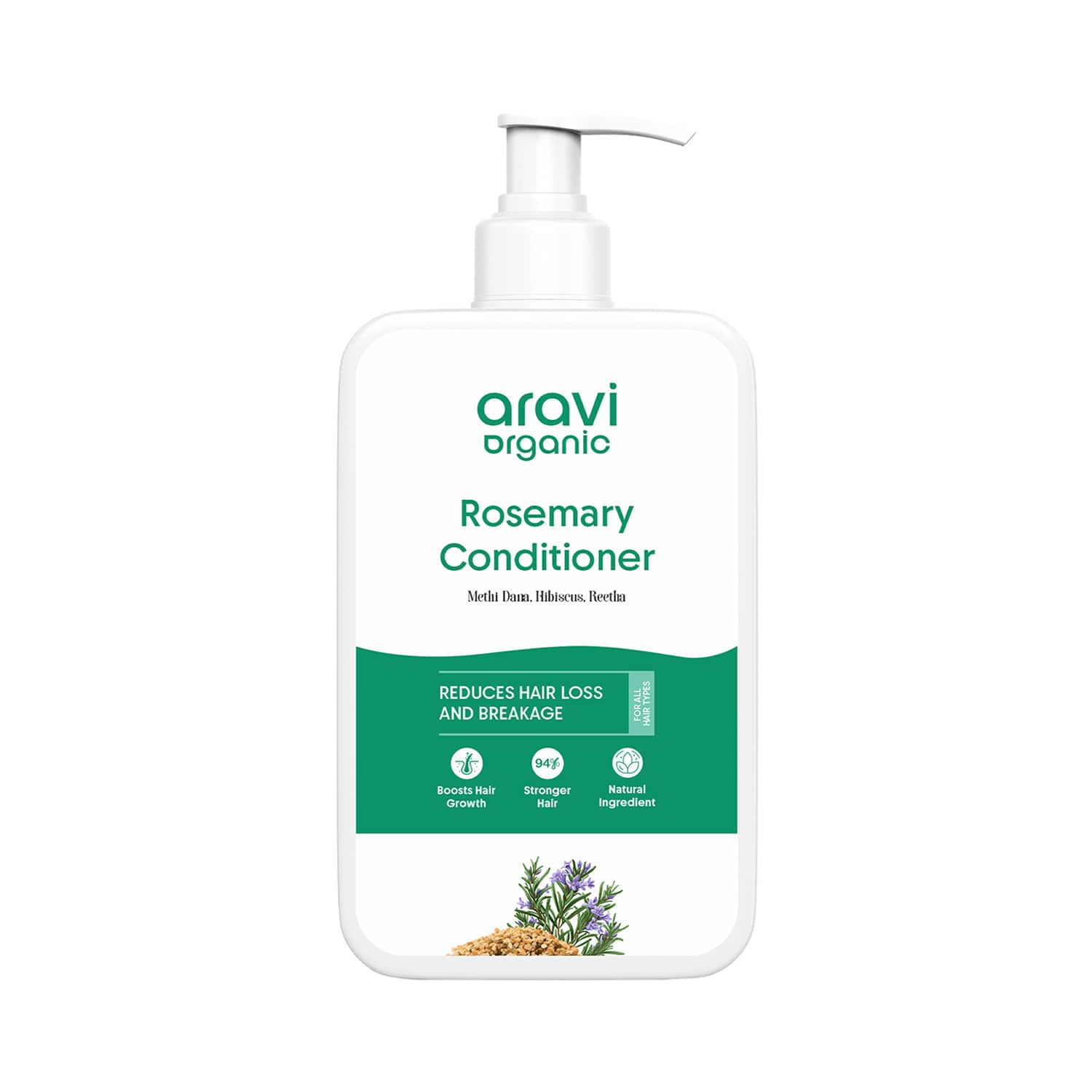 Aravi Organic | Aravi Organic Rosemary Hair Growth Conditioner - Enriched With Rosemary & Green Tea (200 ml)