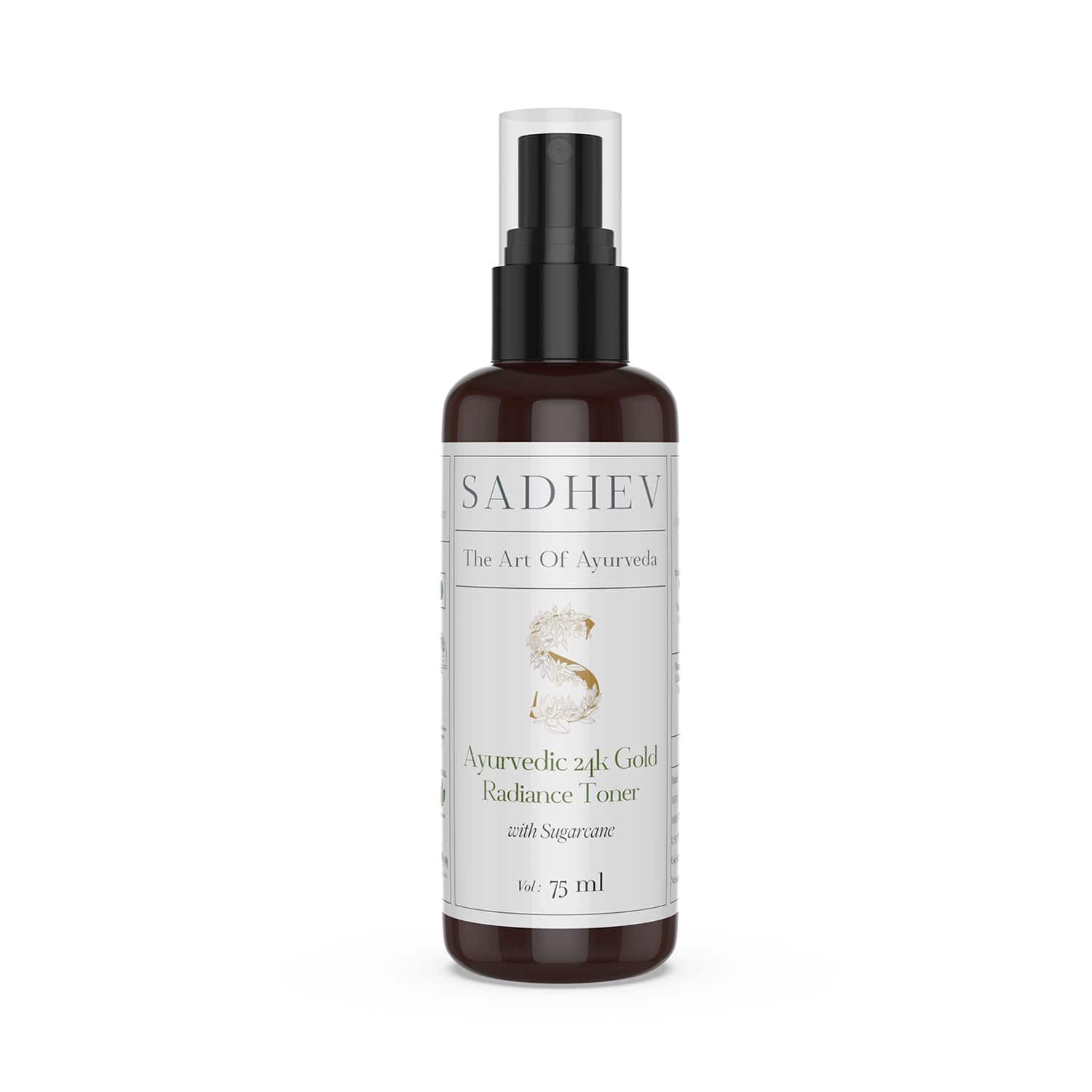 Sadhev | Sadhev Ayurveda Ayurvedic Radiance Toner Swarna Bhasma & Sugarcane (75 ml)